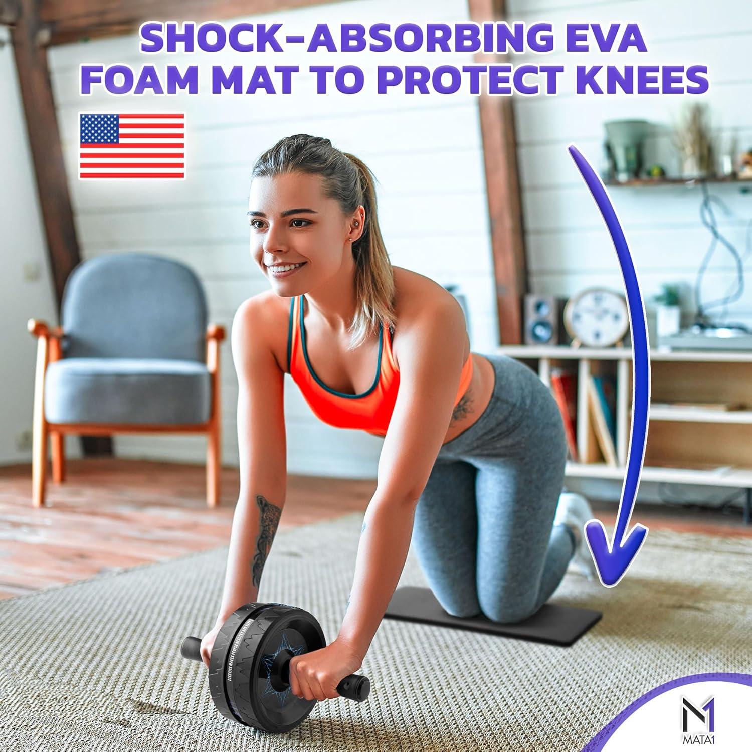 Rueda de Abdominales Mata1 con Almohadilla y Agarre Ergonómico