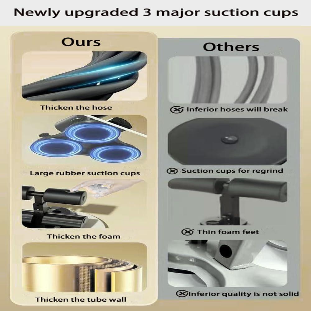 Entrenador Abdominal TITAAEAA Ajustable con 3 Ventosas