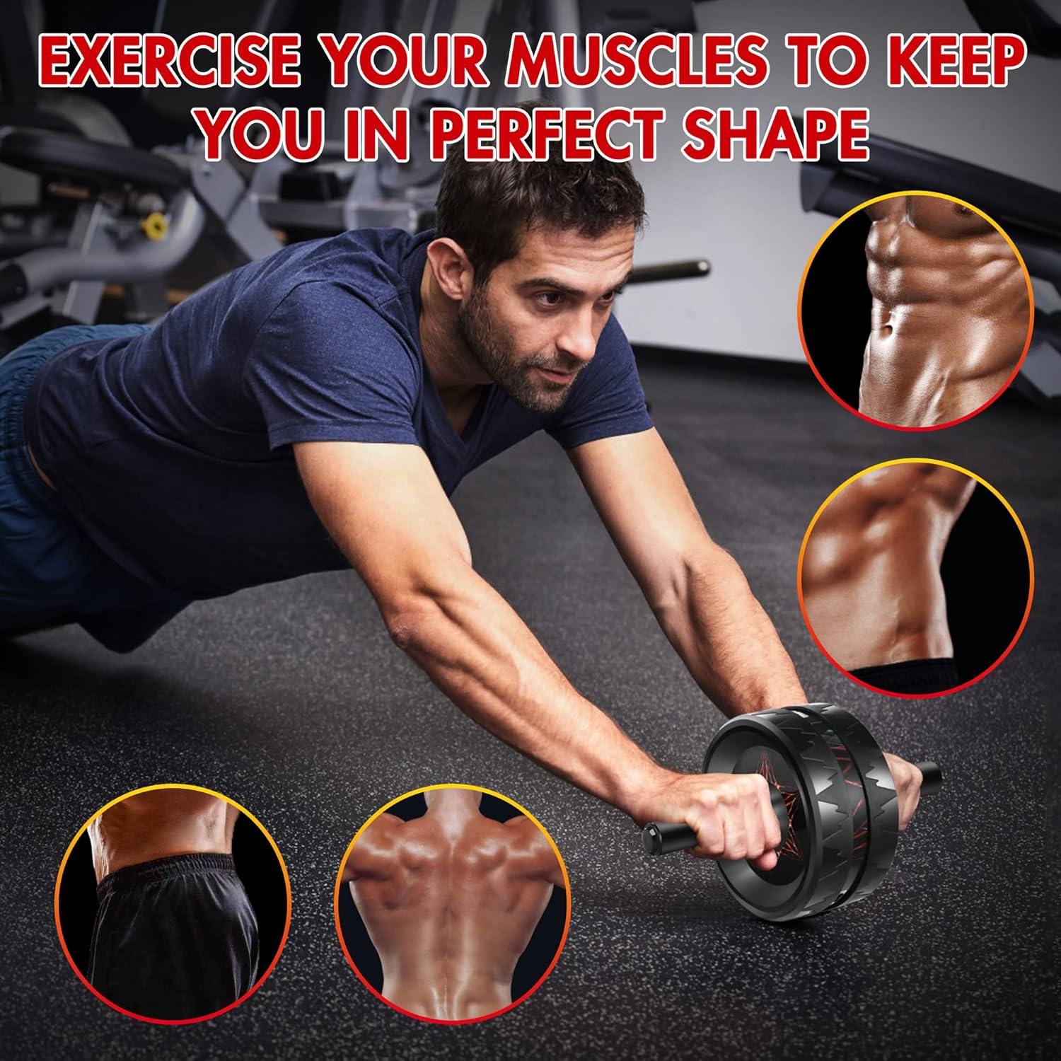 Rodillo Abdominal TOPOKO con Almohadilla Espuma - 200 kg