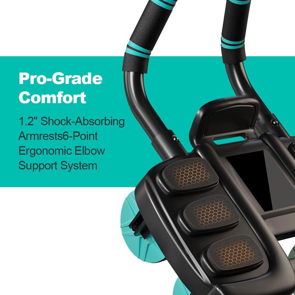 Rueda de Abdominales Automática Pqeert 4 Ruedas Soporte Codos