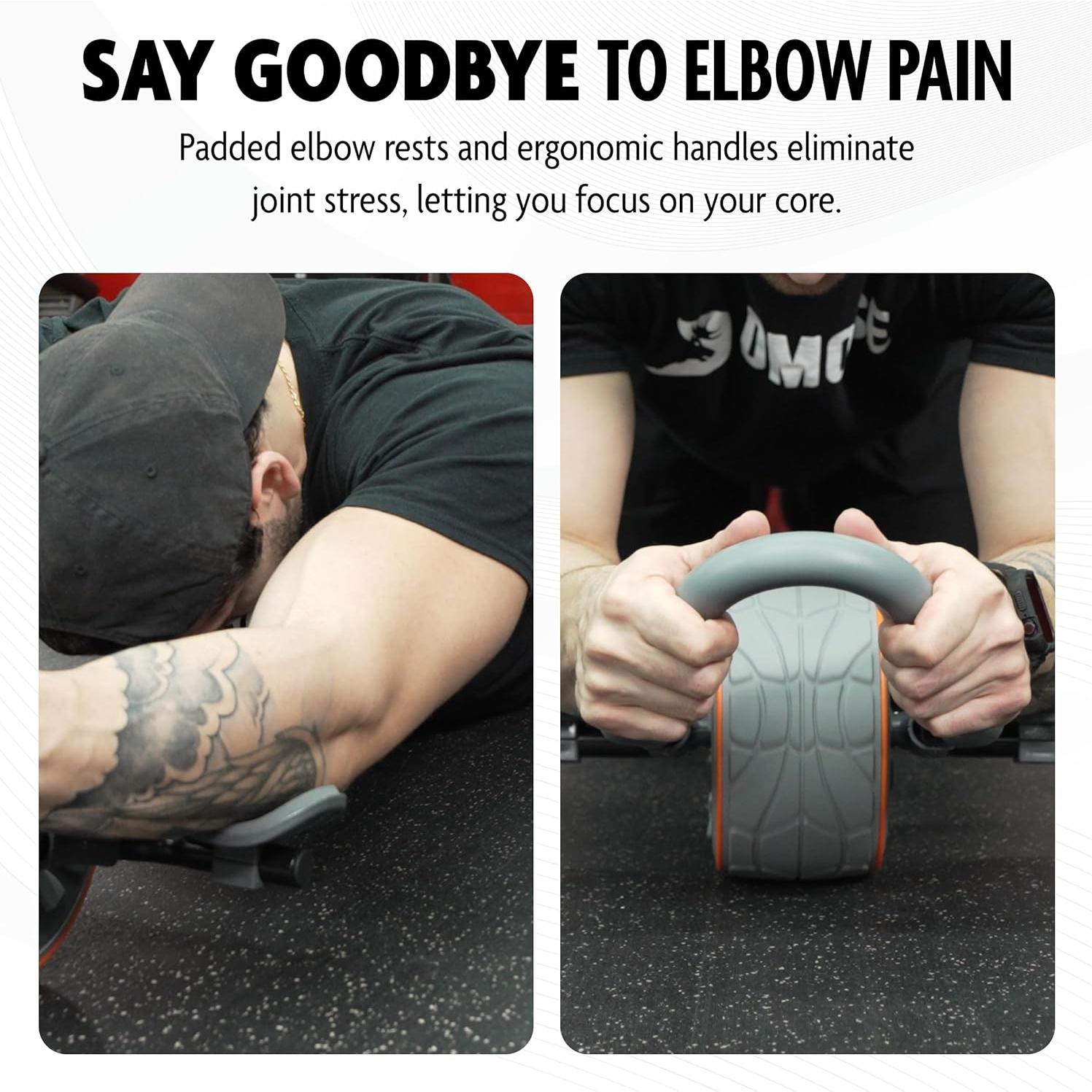 Rueda de Abdominales DMoose Fitness con Soporte y Rodilleras