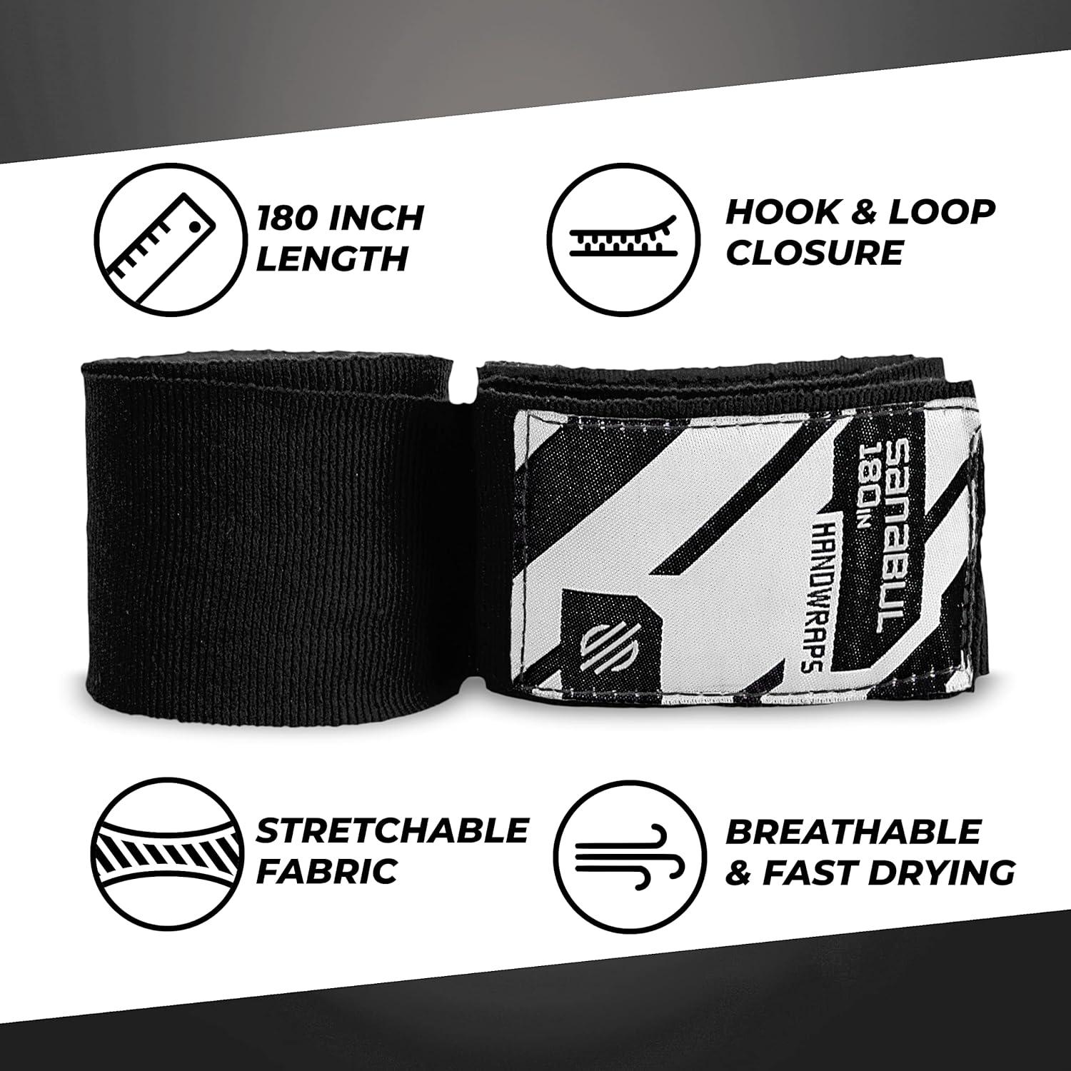 Envolturas de Mano Elásticas Sanabul 180" para Boxeo y MMA