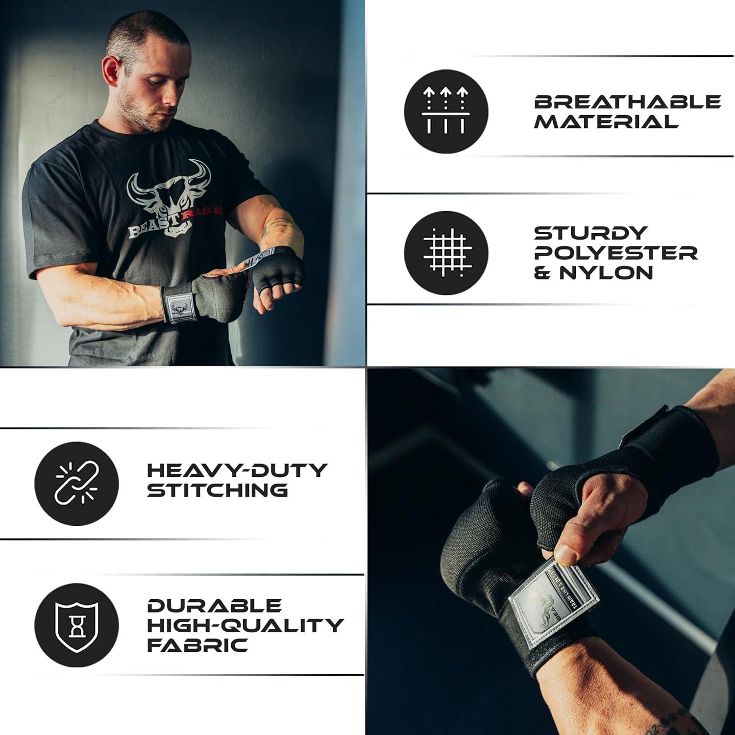 Guantes Interiores BEAST RAGE con Envoltorios Rápidos MMA 36"