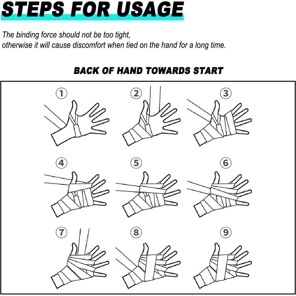 Envolturas de Mano LEKÄRO 406cm Algodón Elástico Boxeo MMA