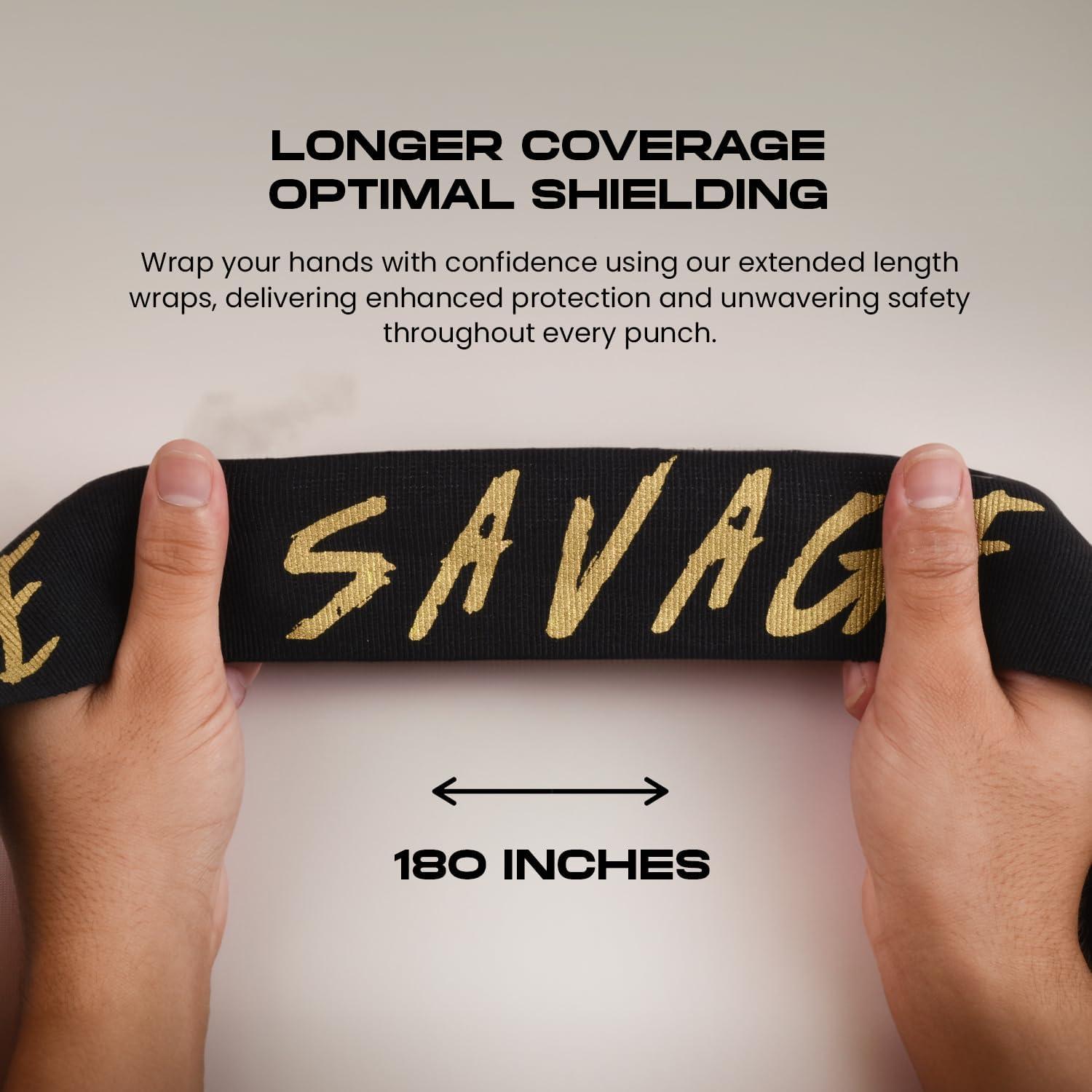 Envolturas de Mano BeSAVAGE 457 cm para Boxeo y MMA