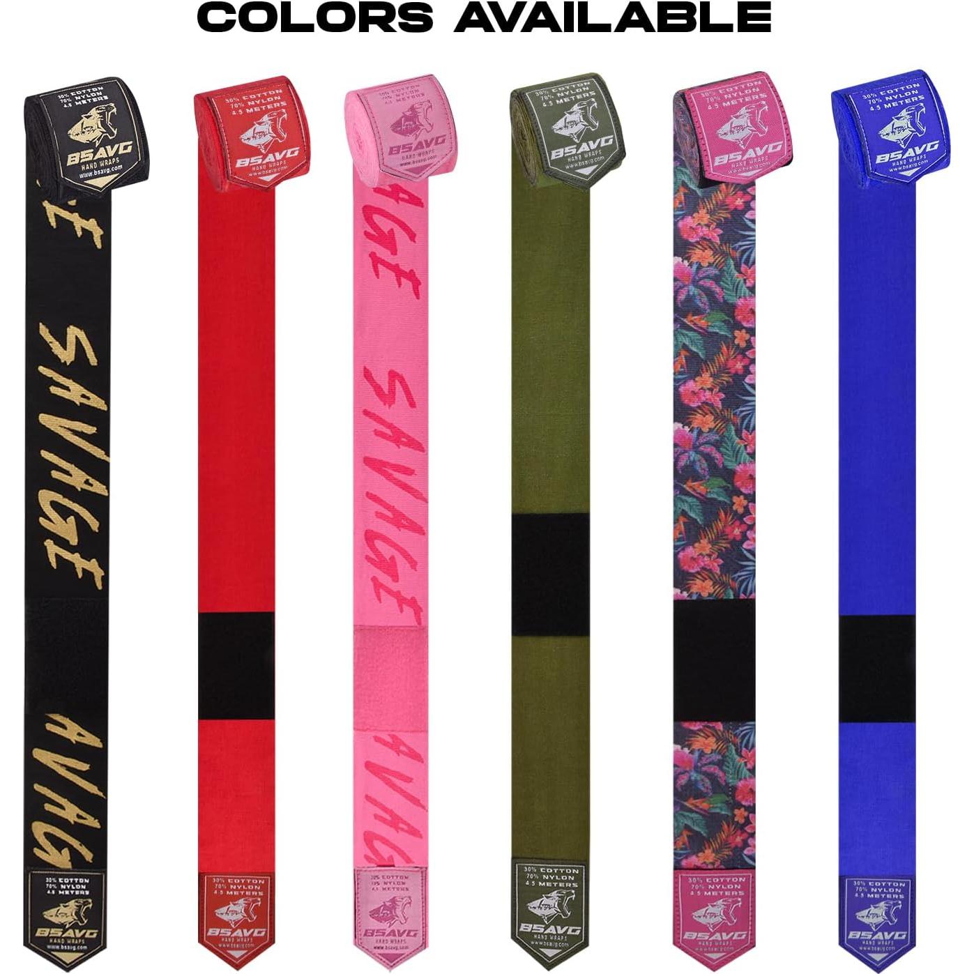 Envolturas de Mano BeSAVAGE 457 cm para Boxeo y MMA