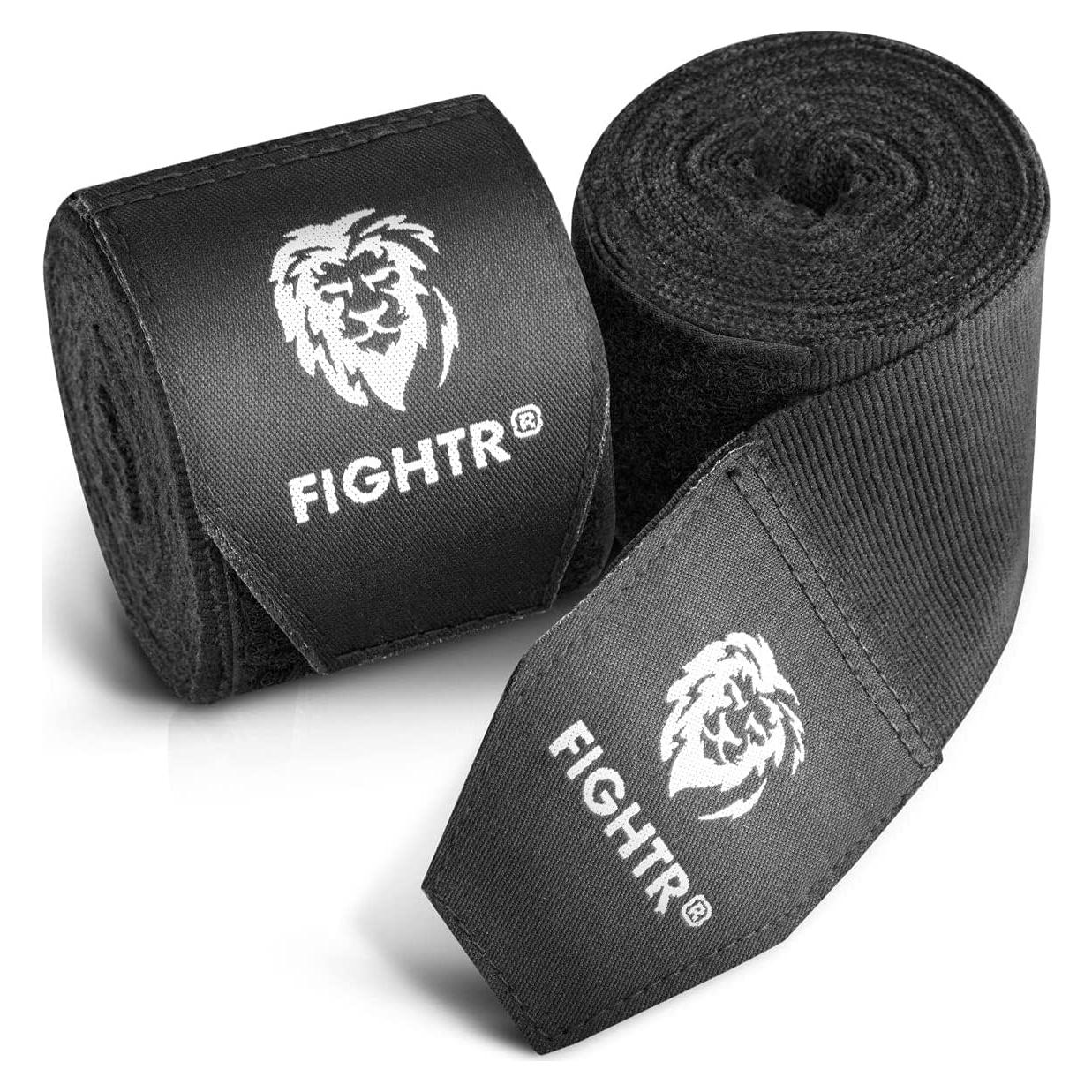 Envolturas de Mano de Boxeo FIGHTR Protect 160 cm Negro