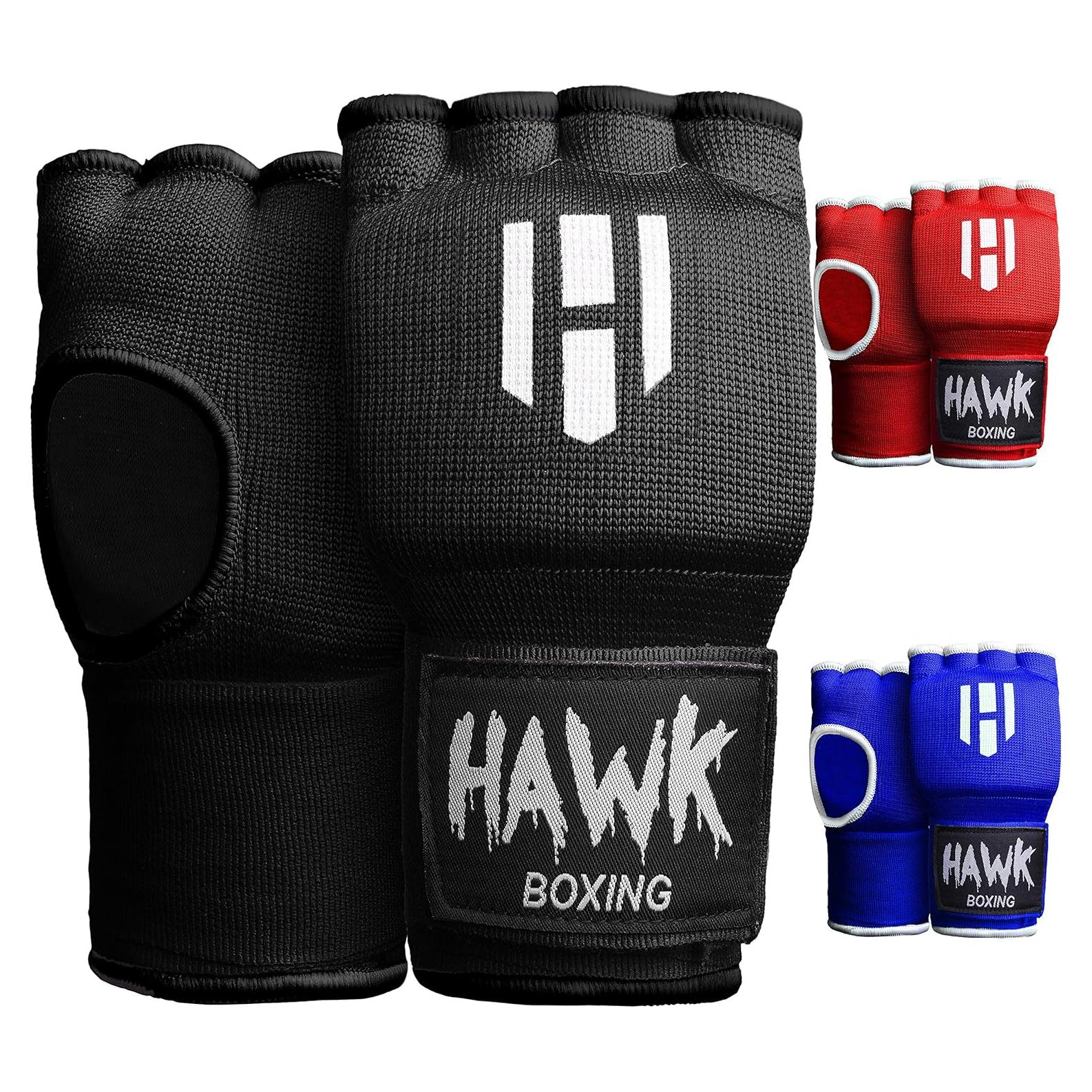 Guantes Internos Acolchados Hawk Sports para Boxeo - Negro S/M