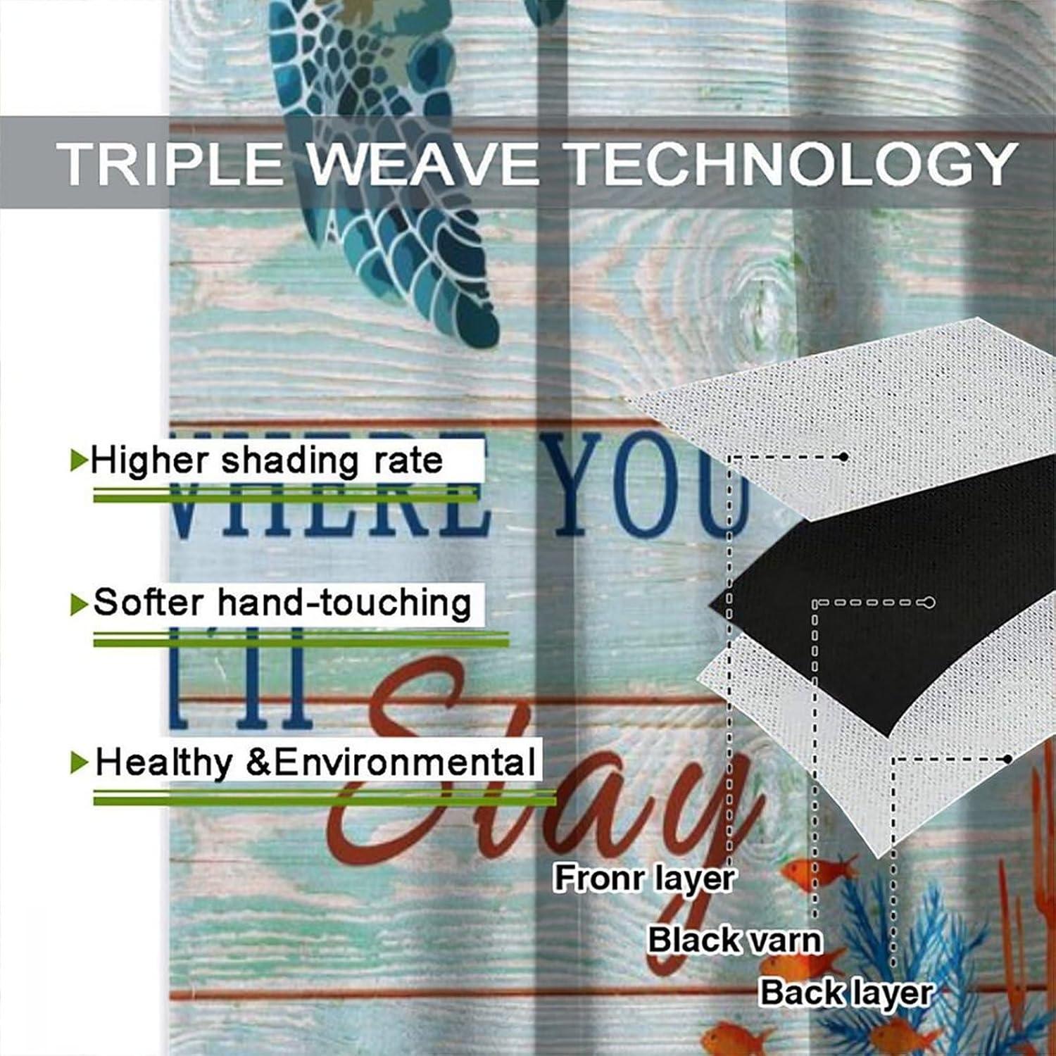 Cortinas AAVEUP Tortuga Marino 53x114 cm 30% Opacas