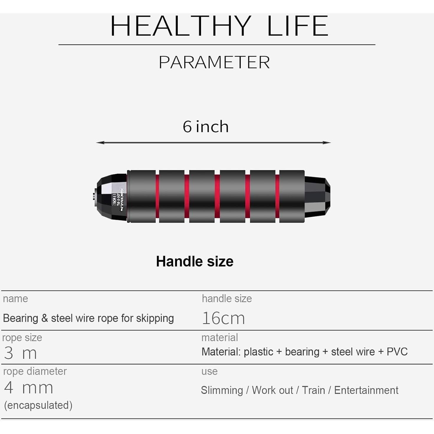 Cuerda para Saltar DEGOL Ajustable con Mangos de Espuma 2.74m