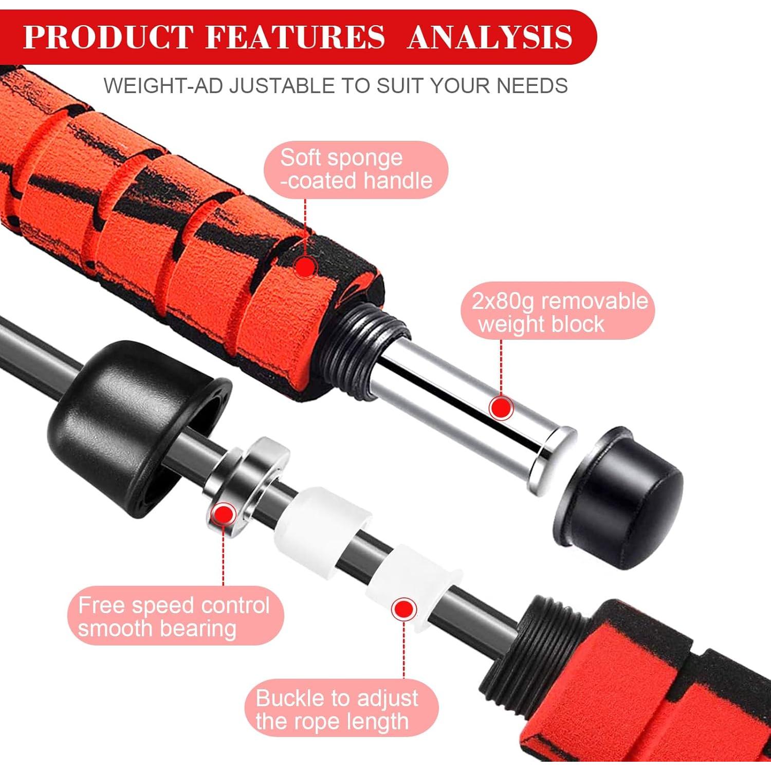 Cuerda de Salto Inalámbrica Redify con Peso Ajustable - Fitness