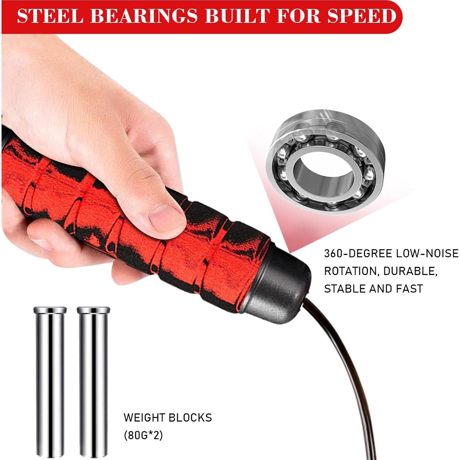 Cuerda de Salto Inalámbrica Redify con Peso Ajustable - Fitness