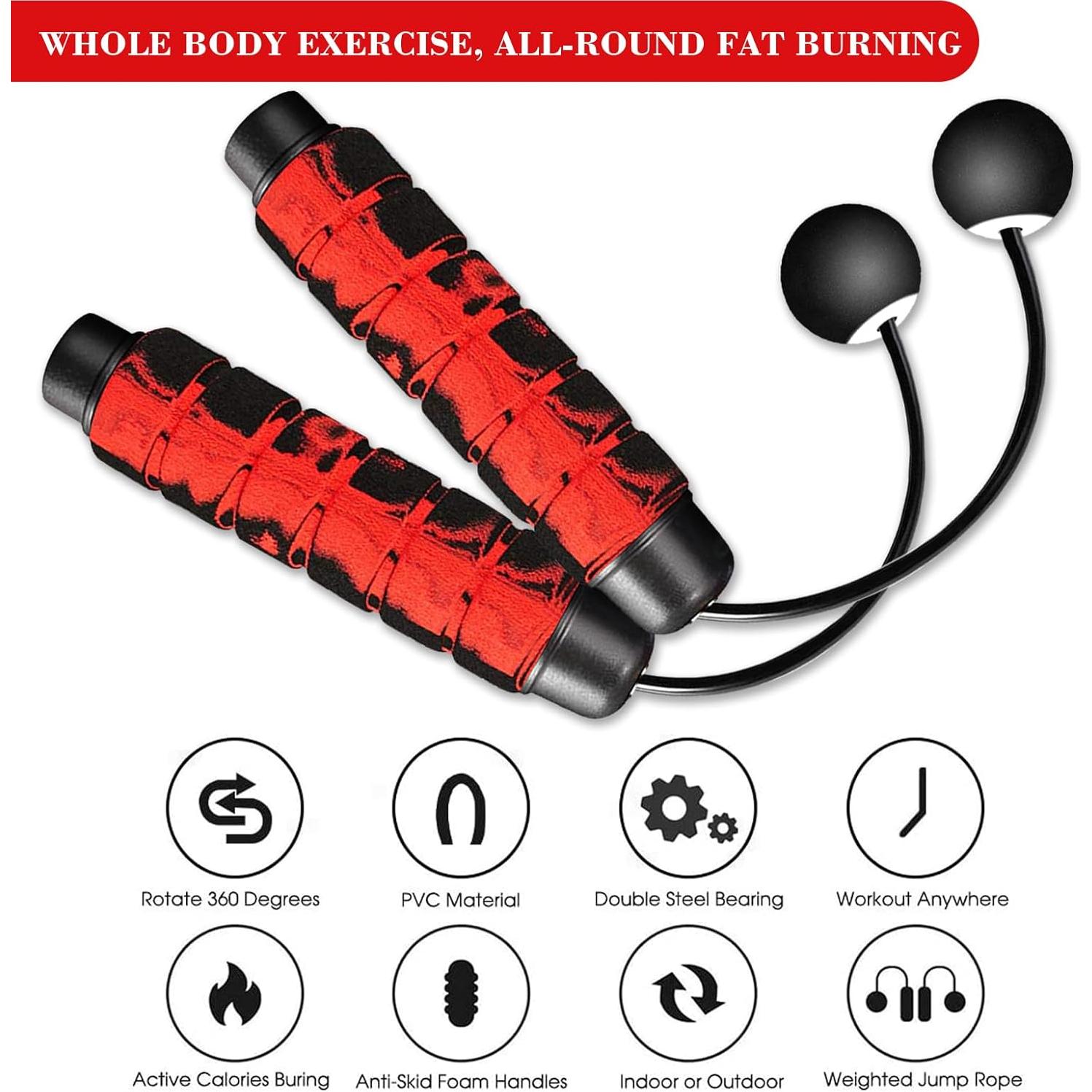 Cuerda de Salto Inalámbrica Redify con Peso Ajustable - Fitness