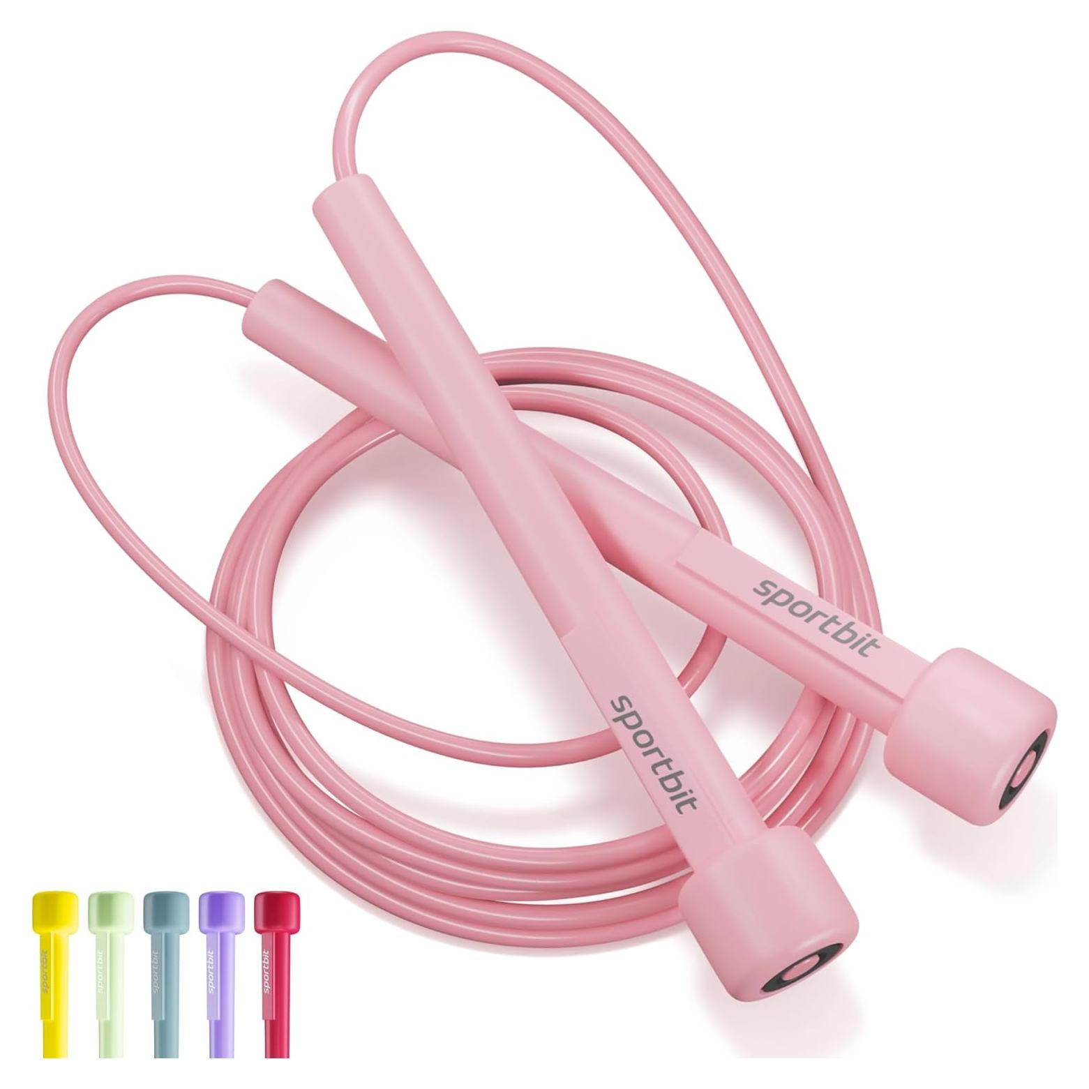 Cuerda de Salto Ajustable SPORTBIT Rosa 315 cm para Fitness