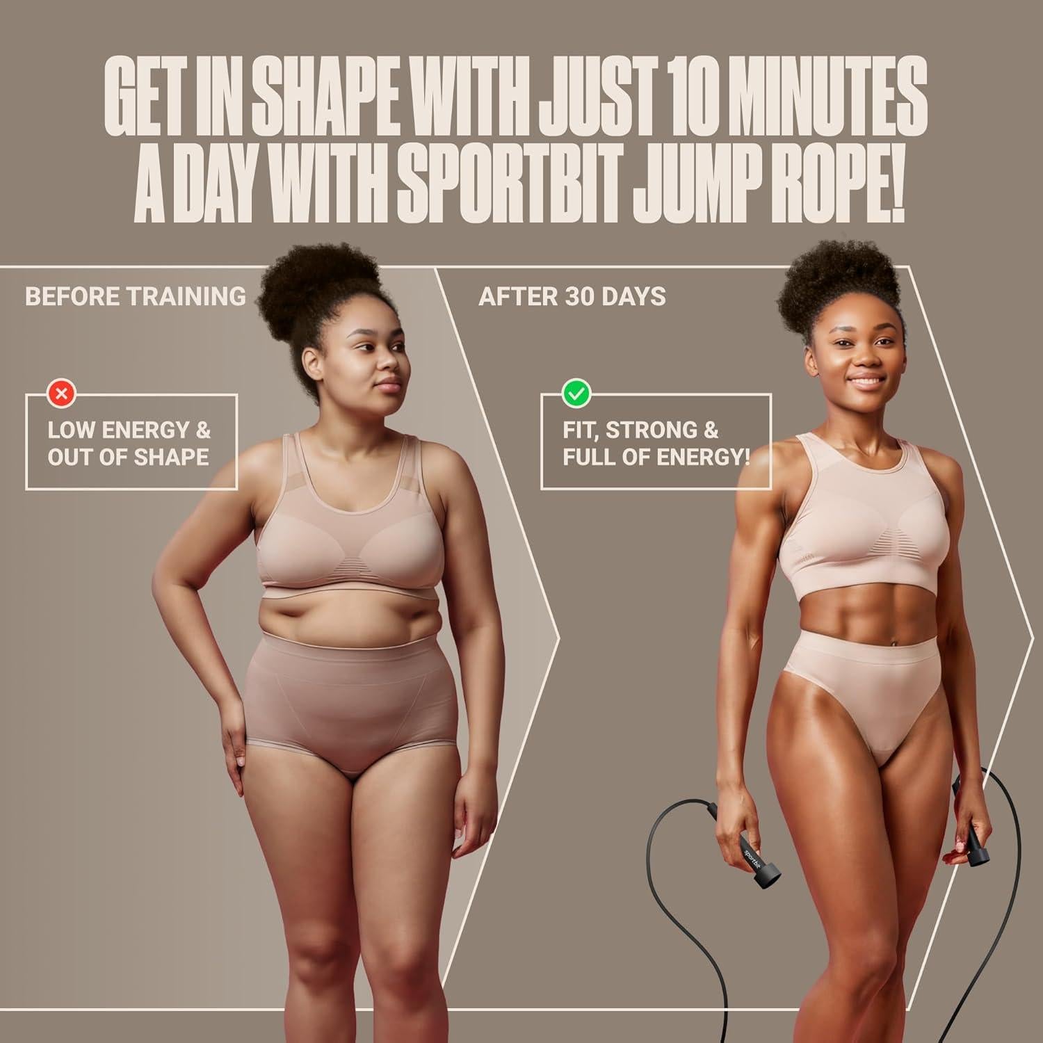 Cuerda de Salto Ajustable SPORTBIT Rosa 315 cm para Fitness