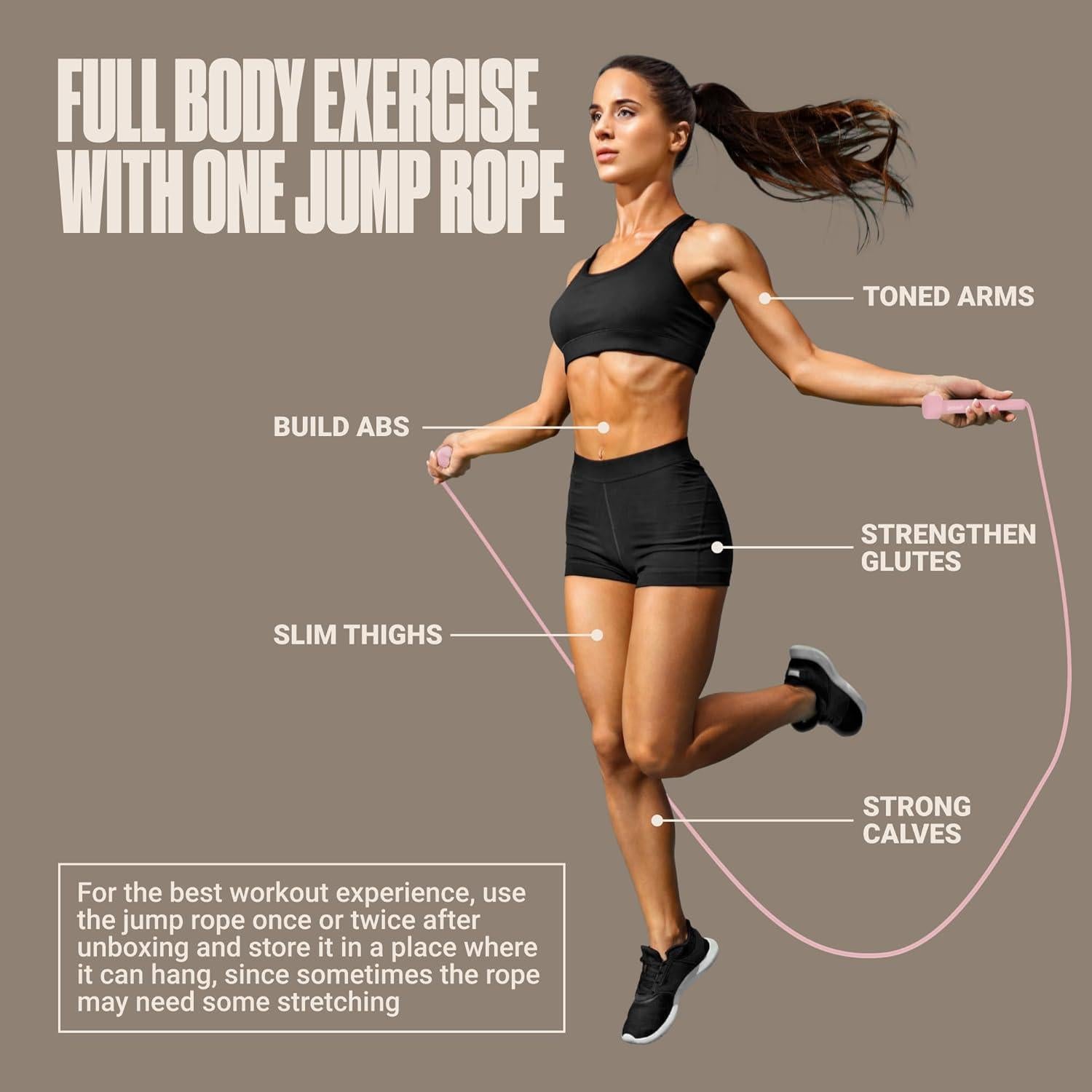 Cuerda de Salto Ajustable SPORTBIT Rosa 315 cm para Fitness