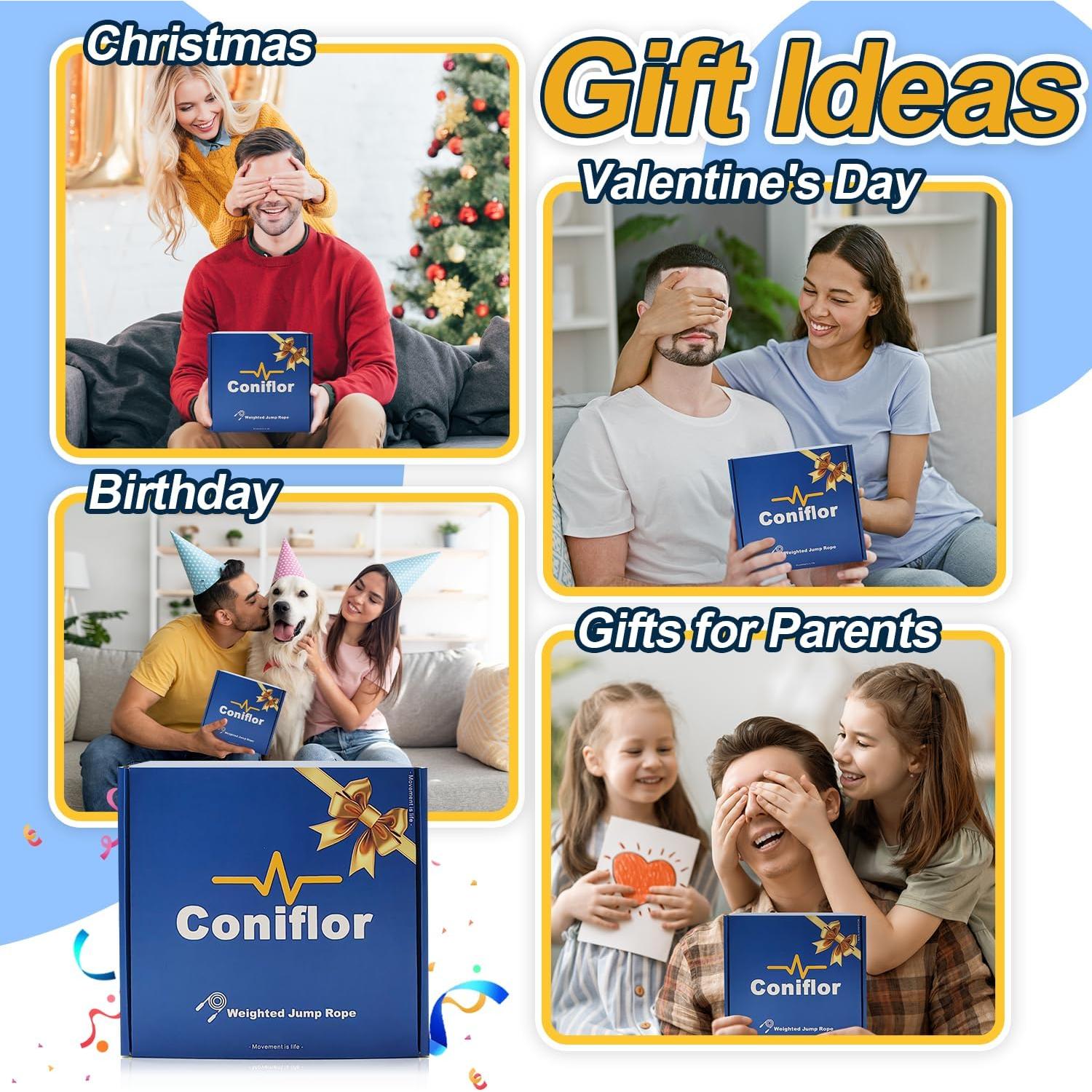 Cuerda de Salto con Peso Coniflor 0.39kg Ajustable 3.05m