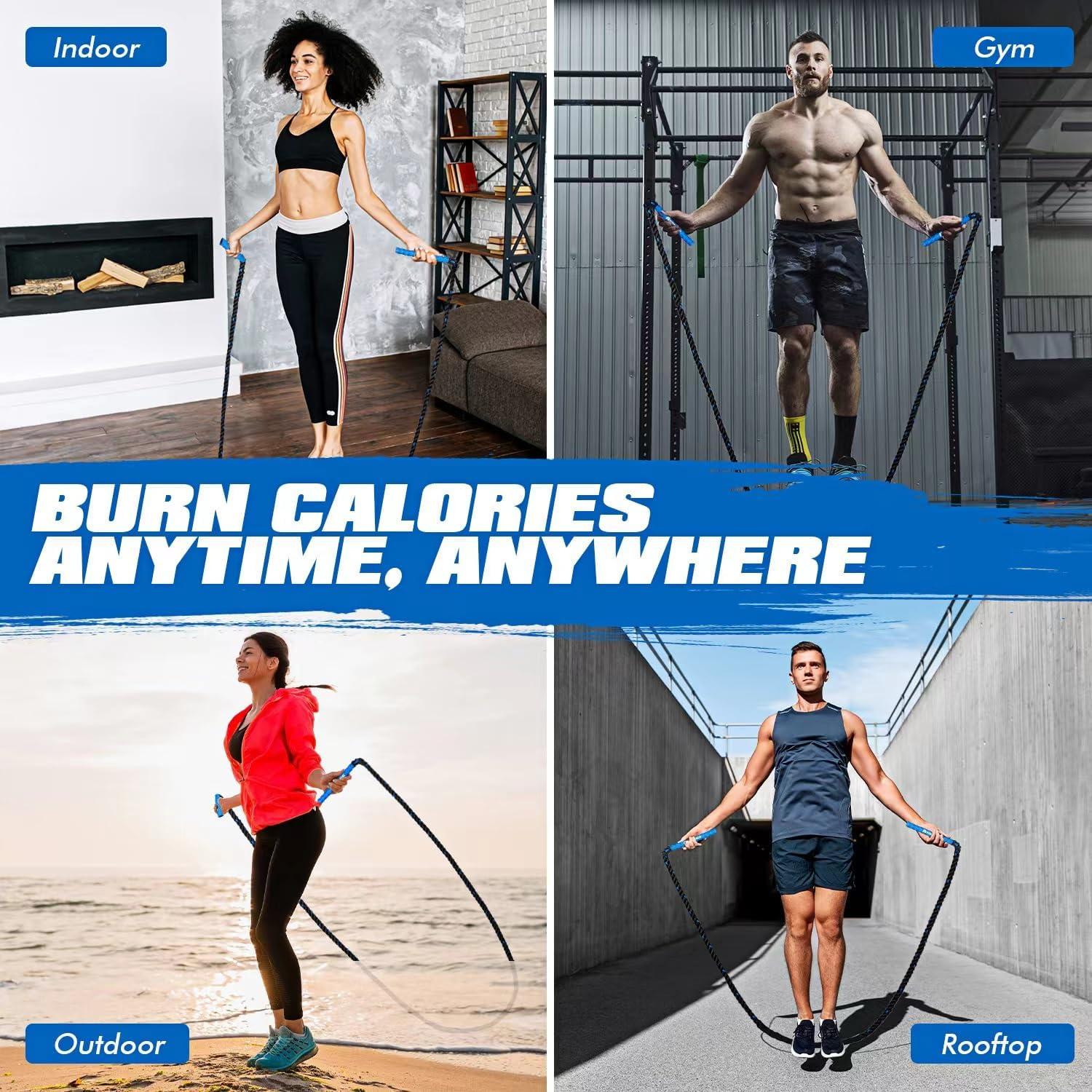 Cuerda de Salto con Peso Ayombo 1LB para Fitness y Boxeo