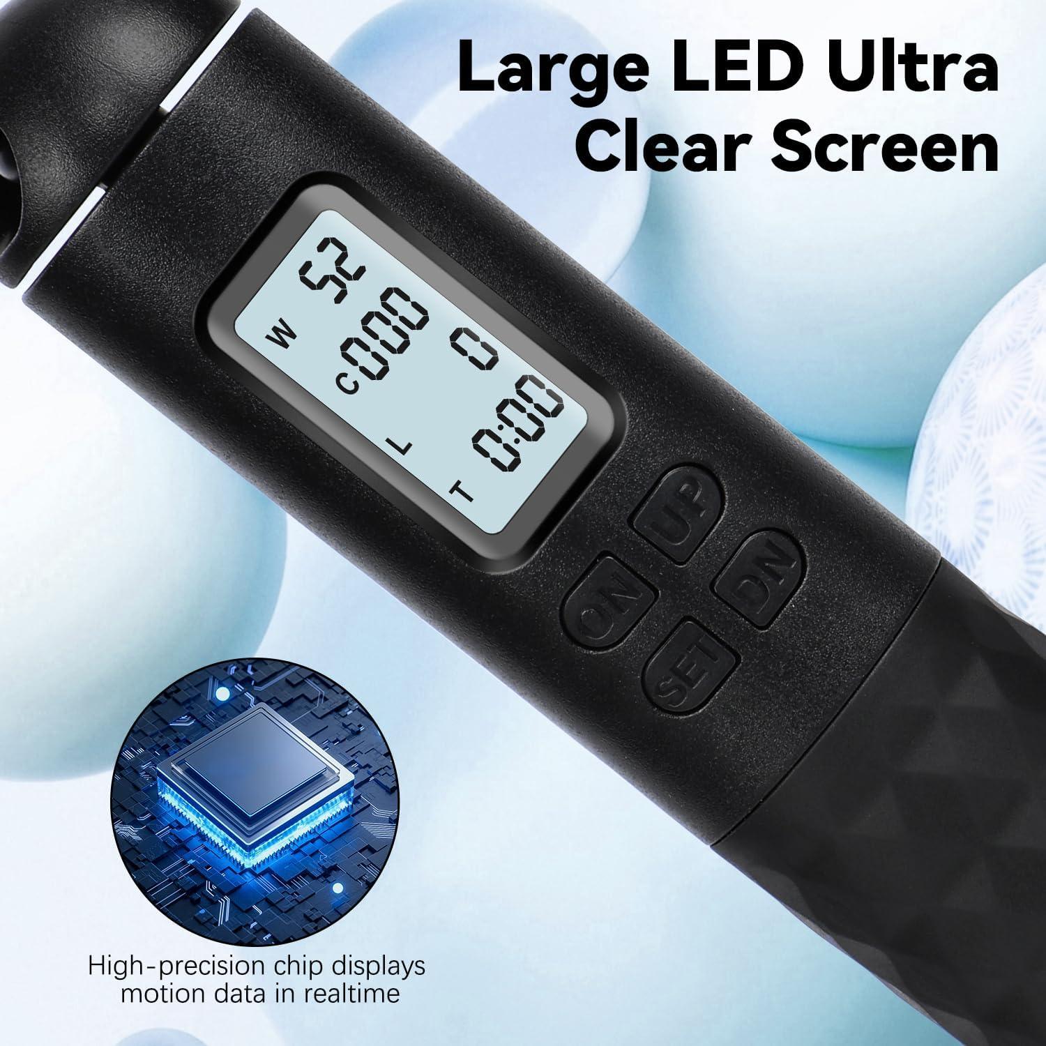 Cuerda de Saltar Digital Ajustable Yetary con Contador y Peso