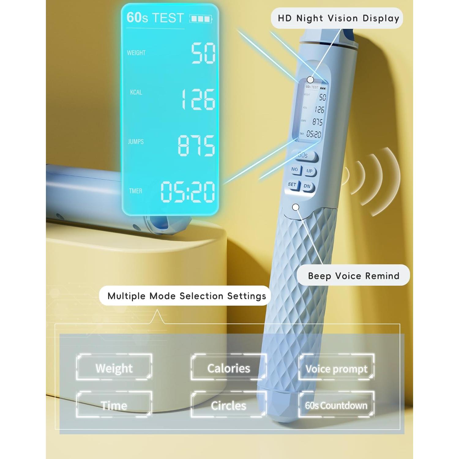 Cuerda de Salto Inalámbrica nonogo con Contador 274 cm