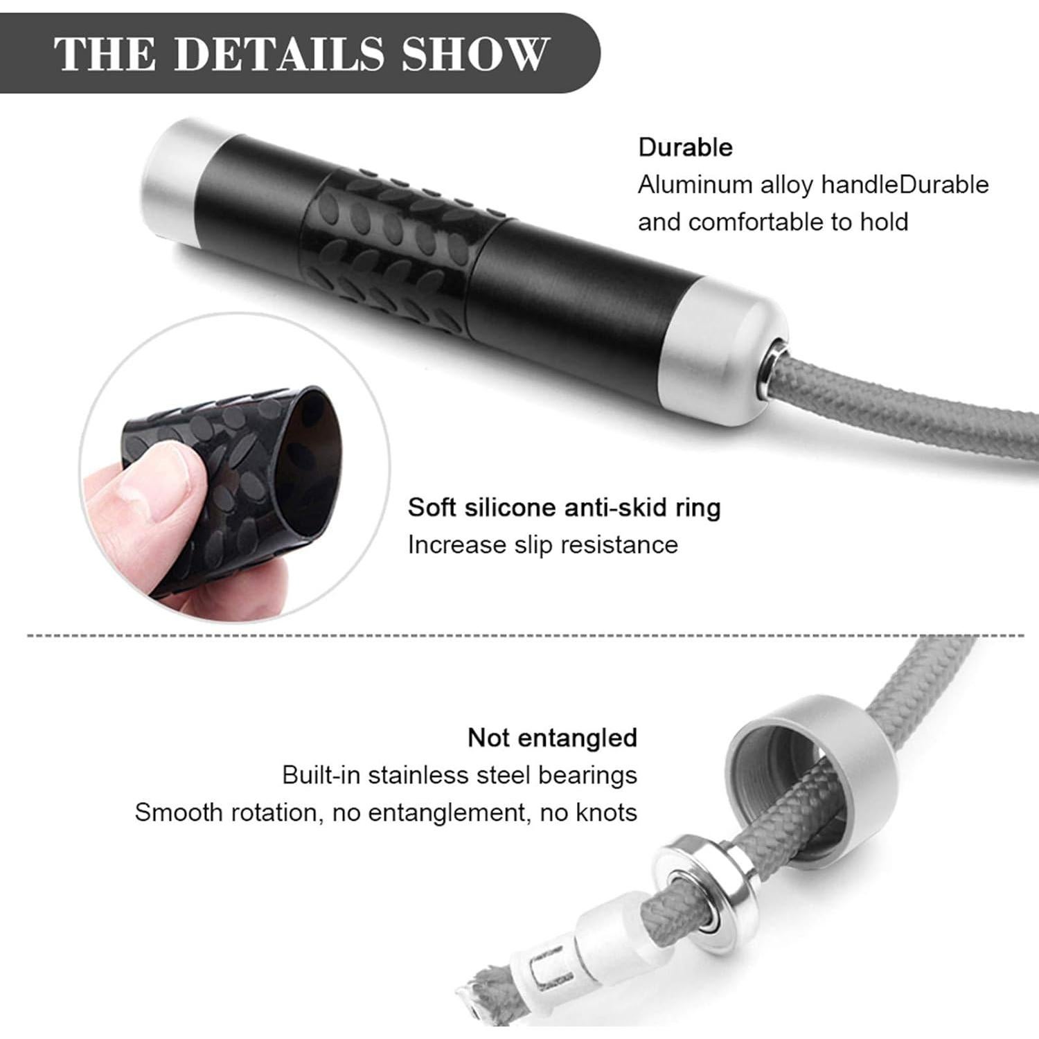 Cuerda de Salto con Peso Redify 0.45KG Ajustable para Fitness