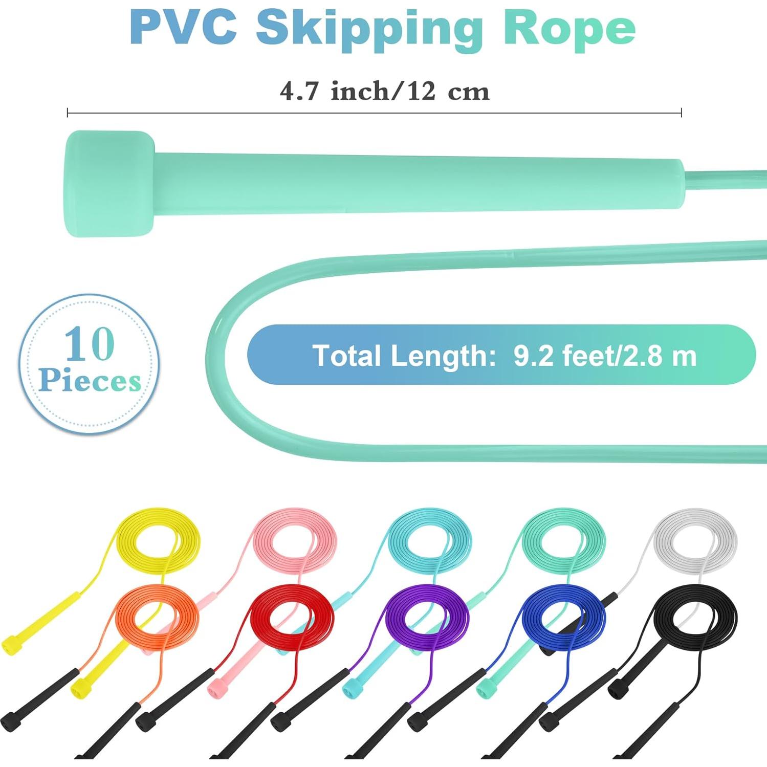 Cuerda de Saltar Aodaer Ajustable PVC 2.8m para Niños - 10 Unidades