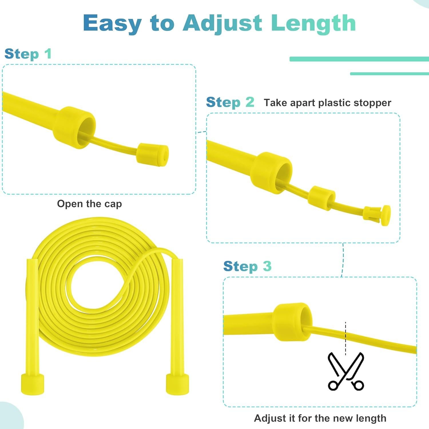 Cuerda de Saltar Aodaer Ajustable PVC 2.8m para Niños - 10 Unidades