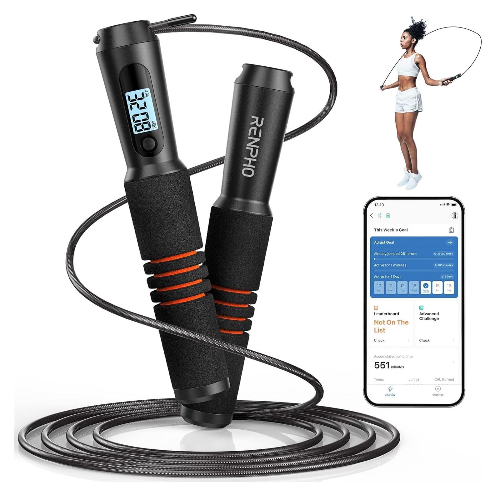 Cuerda de Salto Inteligente RENPHO con Contador y APP 3m