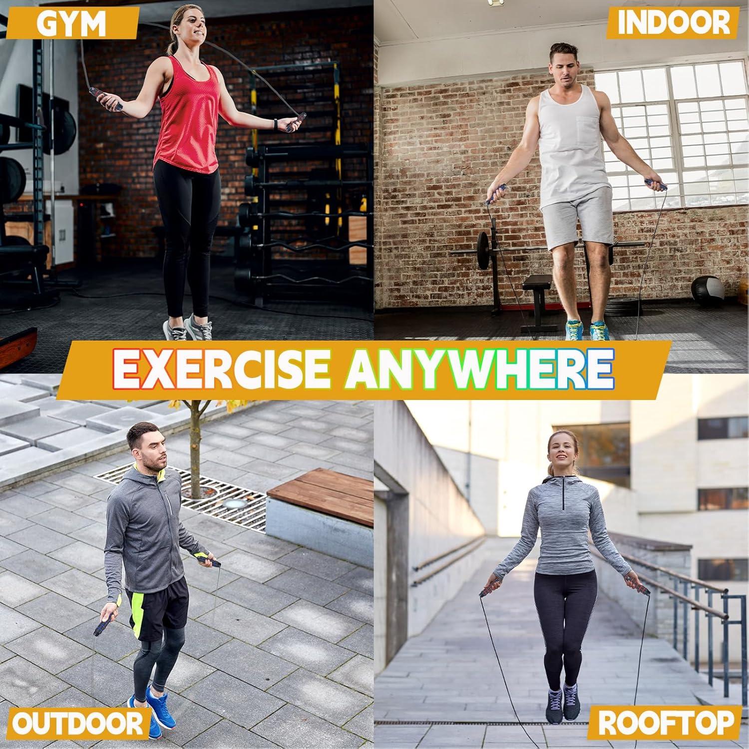 Cuerda de Saltar Ajustable Emazerom 2.8m con Mangos de Espuma