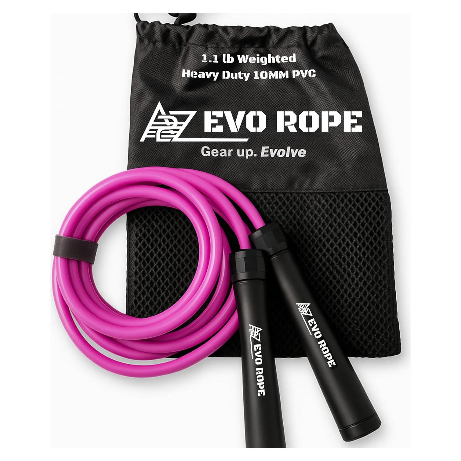 Cuerda de Salto con Peso A2Z Evo - Ajustable 3.30 m Rosa