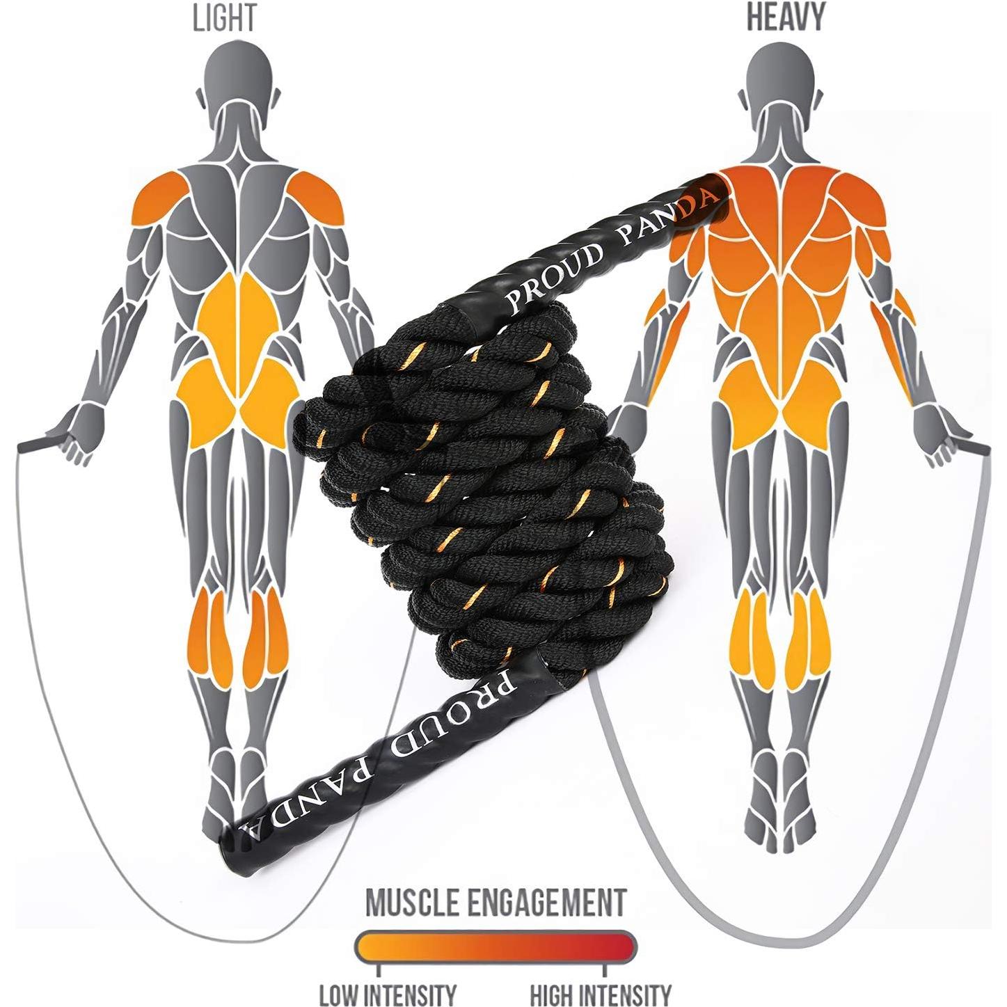 Cuerda de Salto Pesada Proud Panda 2.74m 5LB para Fitness
