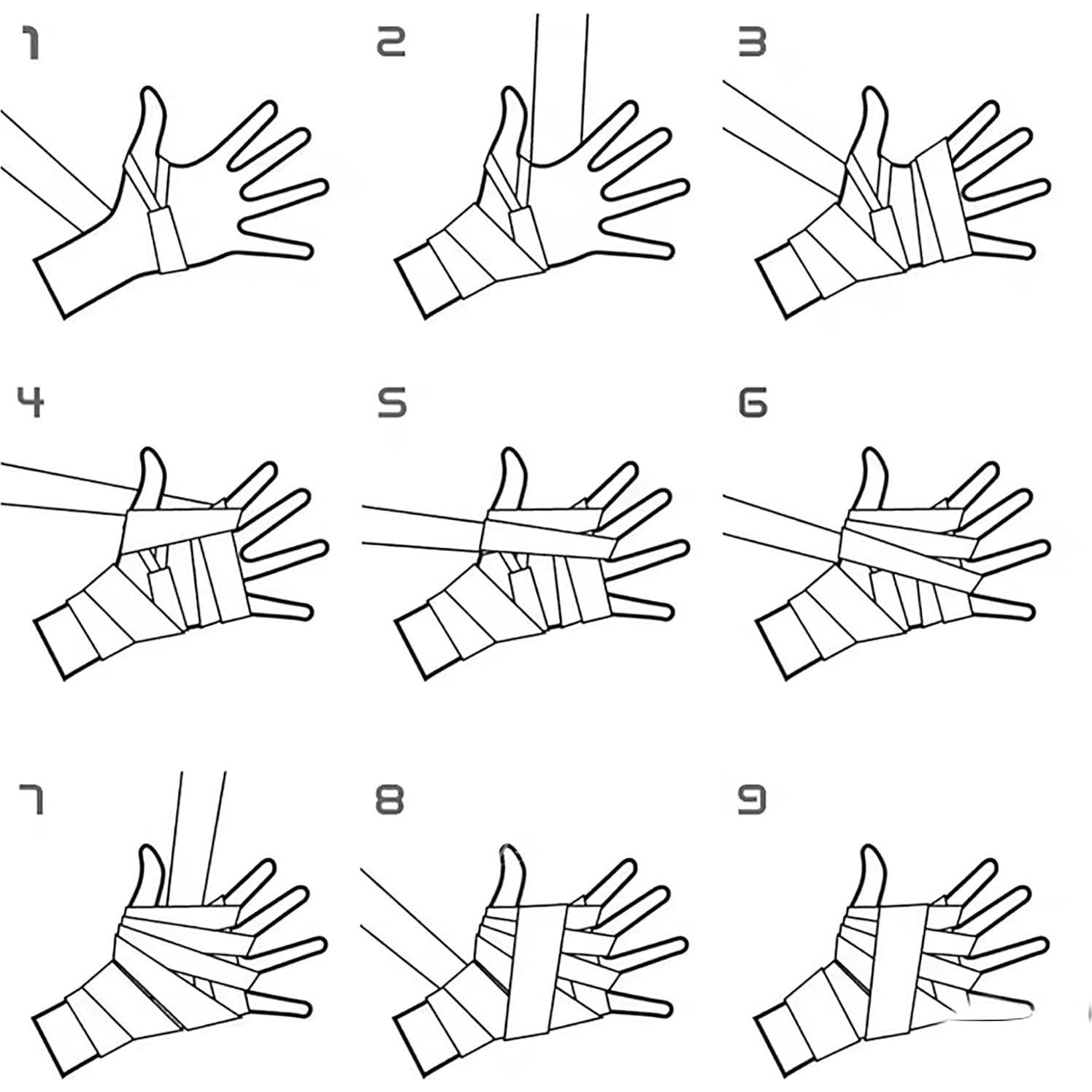 Envolturas de Mano de Boxeo NICEYST 3.5m Unisex Adulto