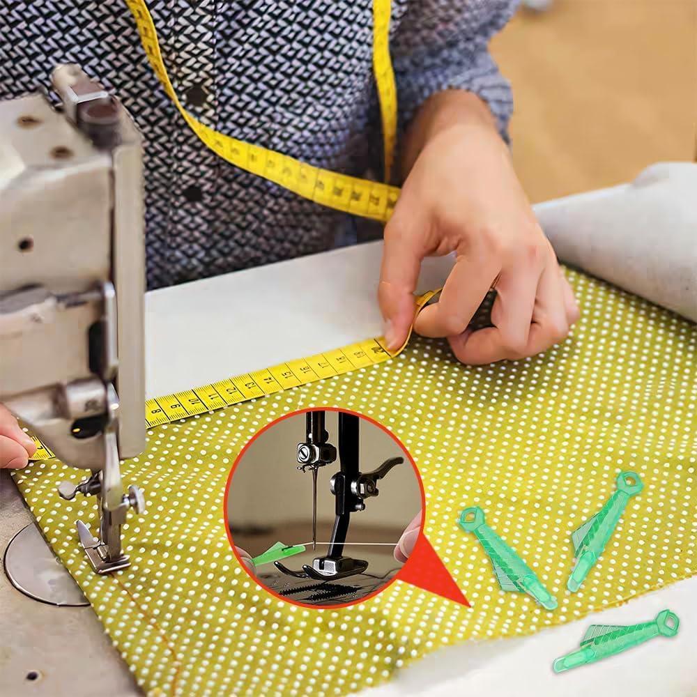 Fish Mouth Sewing Machine Needle Threader,2024 Upgraded Automatic Needle Threader for Sewing Machine Fish Type Needle Threader,Automatic Threading Aid Needle Threader Tool (3PCS Green)