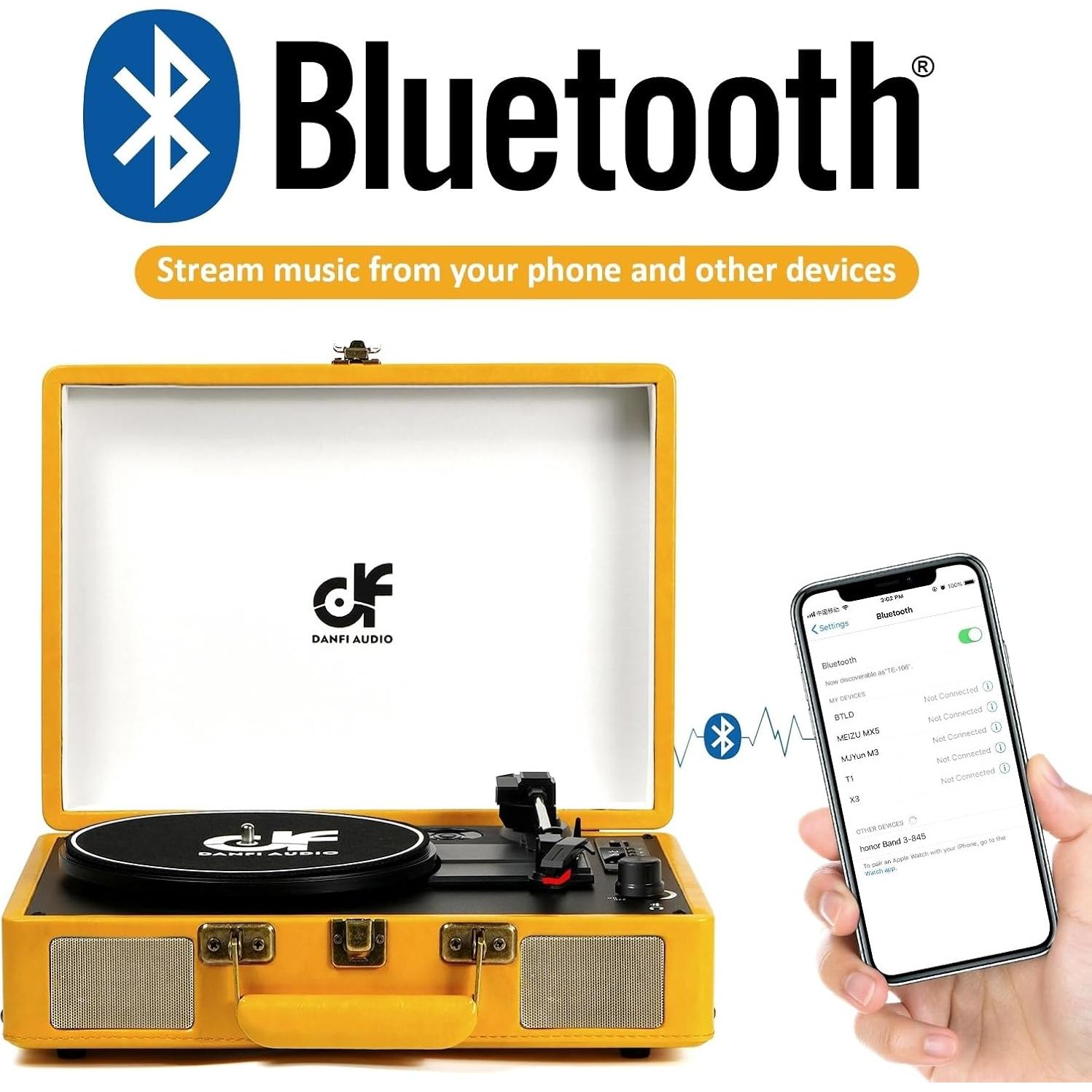 Reproductor de Vinilo Vintage DANFI AUDIO TE-2026YW 3 Velocidades