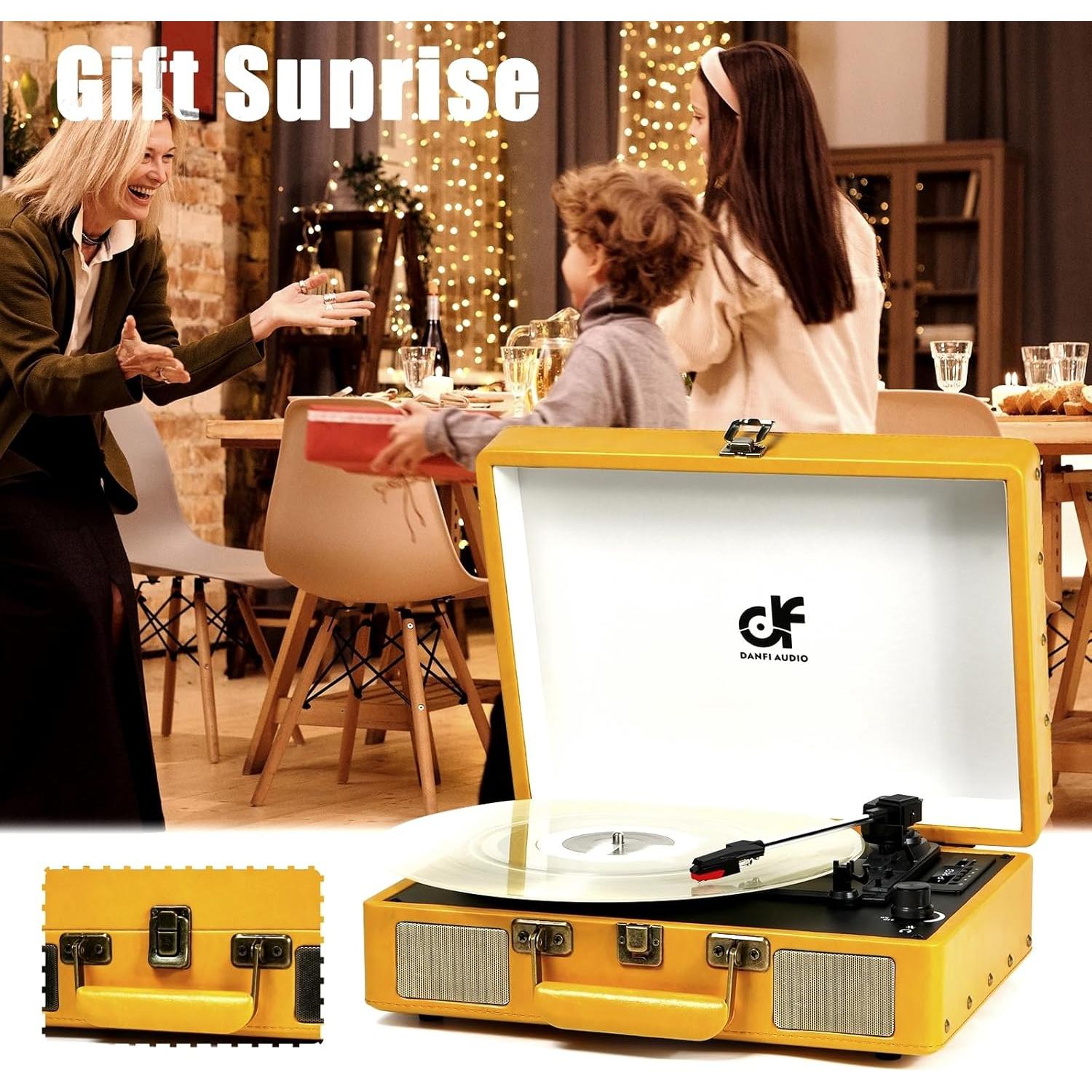 Reproductor de Vinilo Vintage DANFI AUDIO TE-2026YW 3 Velocidades