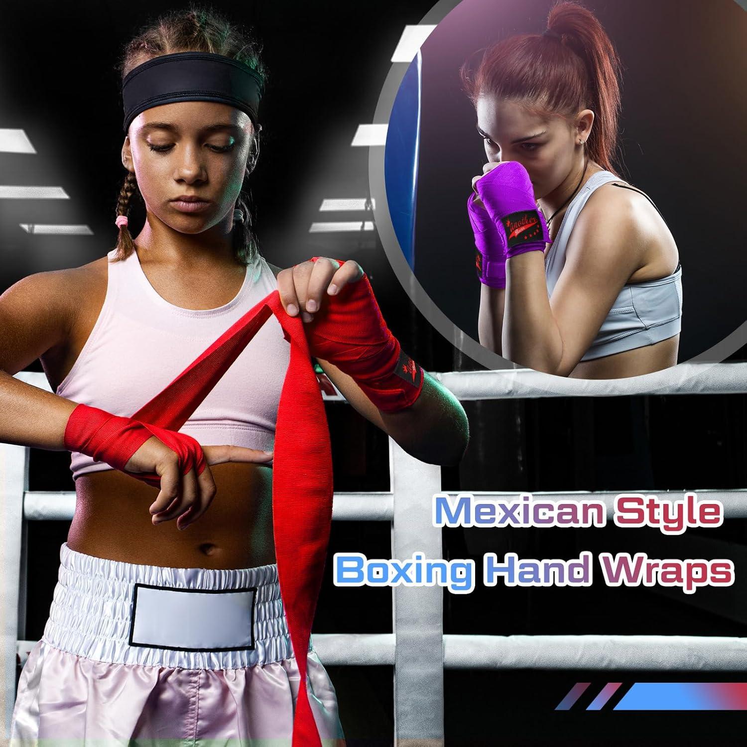 Envolturas de Mano para Boxeo Lenwen 10 Pares 120 cm Multicolor