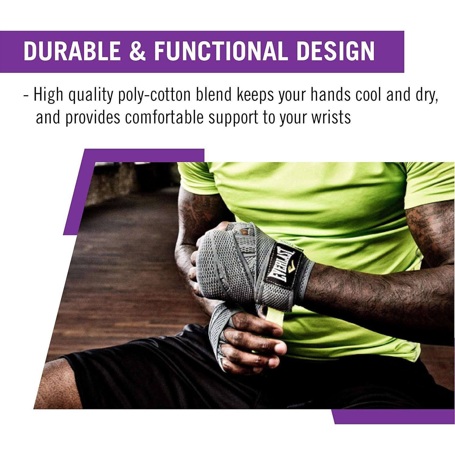 Envolturas de Mano Everlast 120" Púrpura para Boxeo