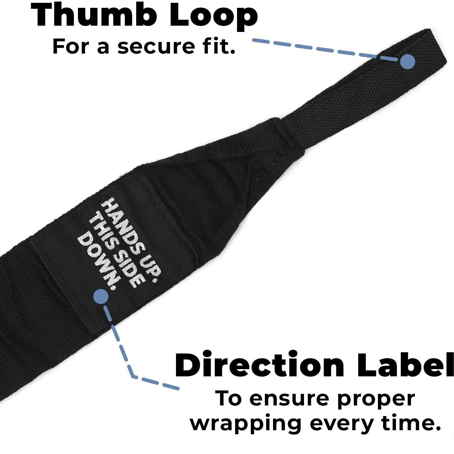 Vendajes de Boxeo Gold BJJ 200" Estilo Mexicano - 2 Piezas