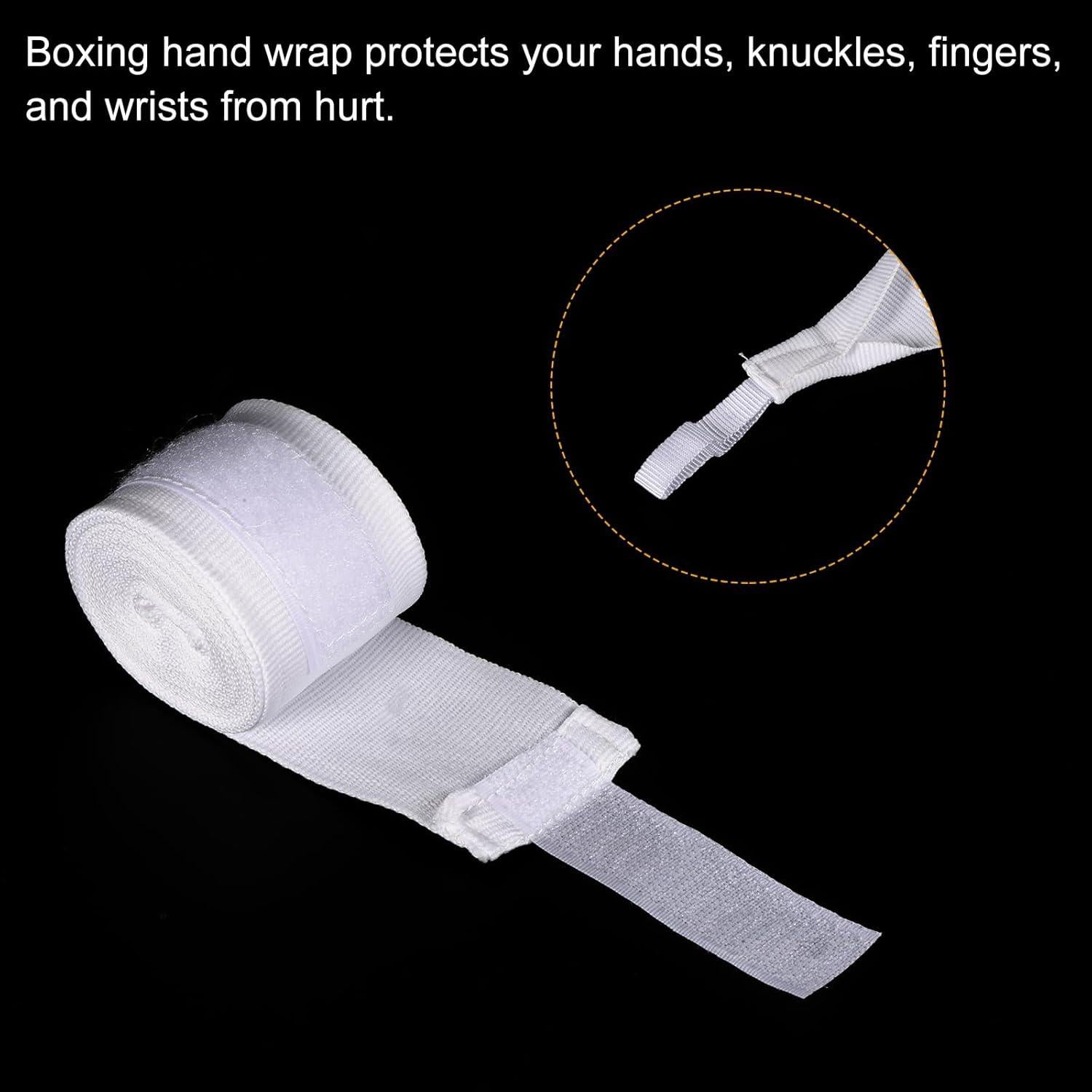 Envolturas de Mano de Boxeo PATIKIL Algodón 500x5cm Blancas