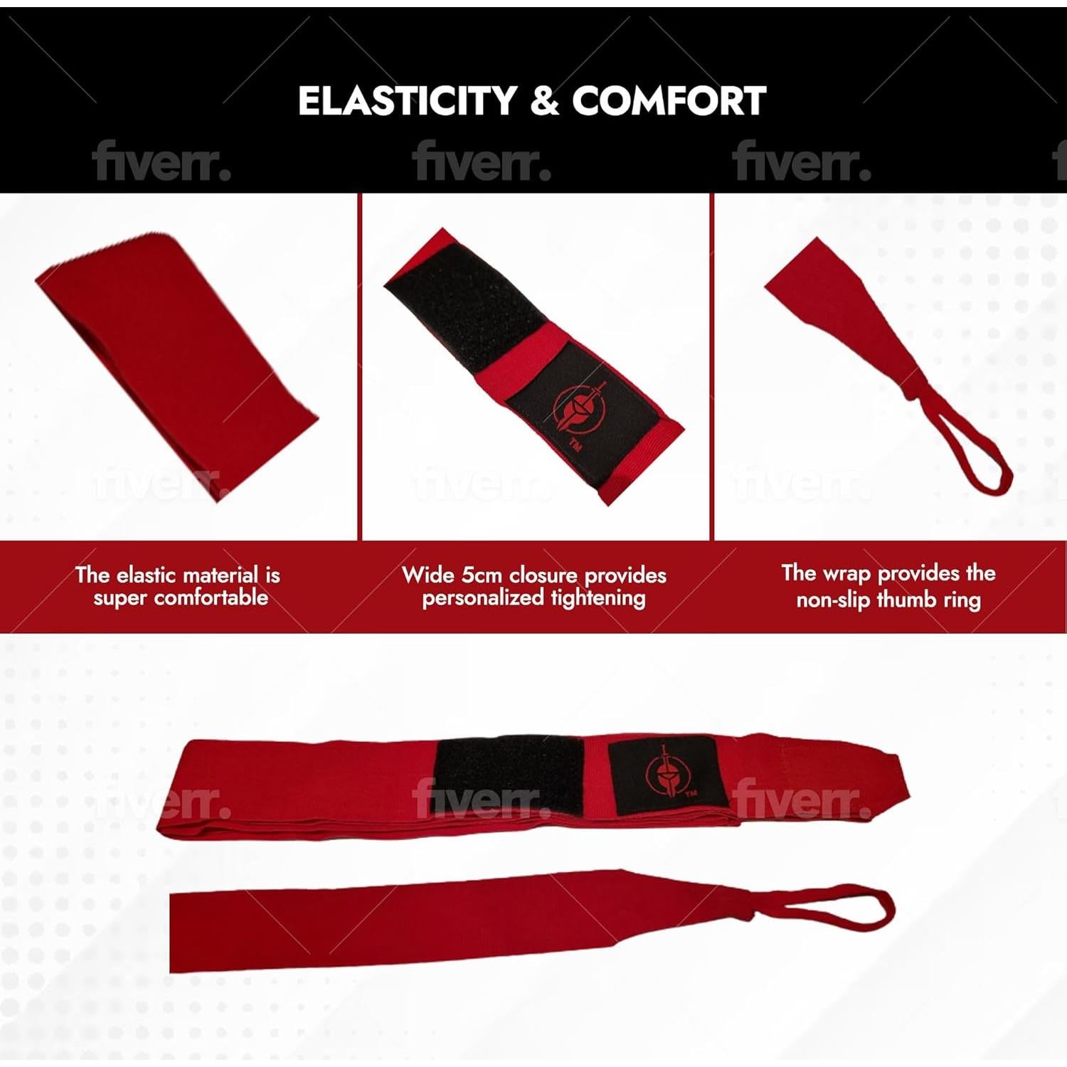 Envolturas de Mano Hoplite Sports 4.5m para Boxeo y MMA