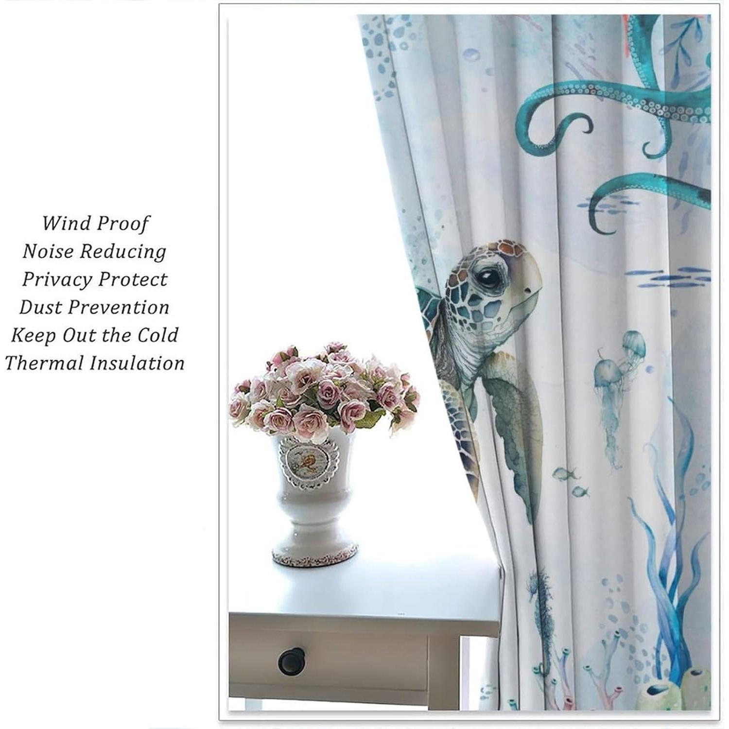 Cortinas AAVEUP Nauticas 53x160cm Opacas para Niños