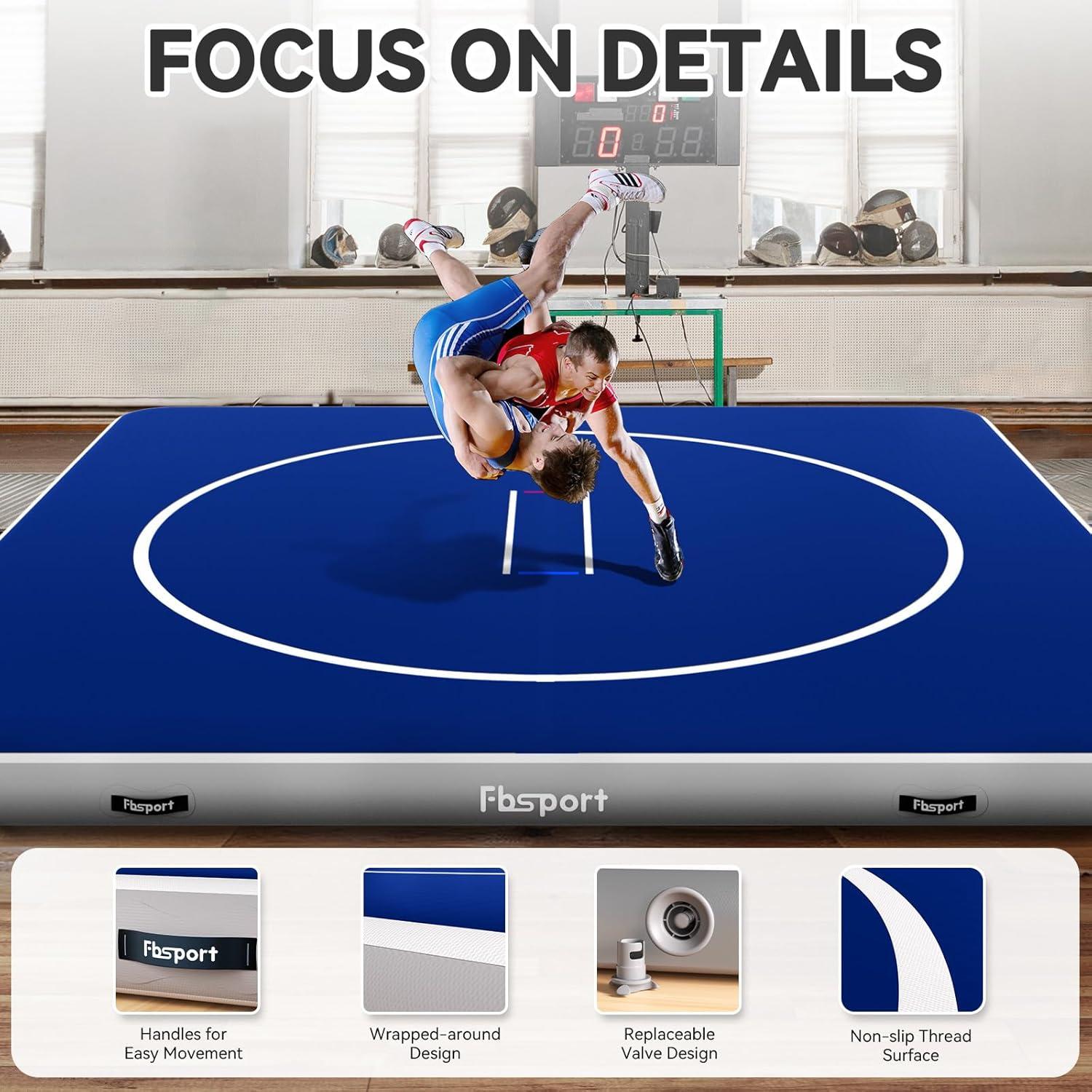 Esteras Inflables de Lucha FBSPORT 3m x 1.5m PVC Antideslizante