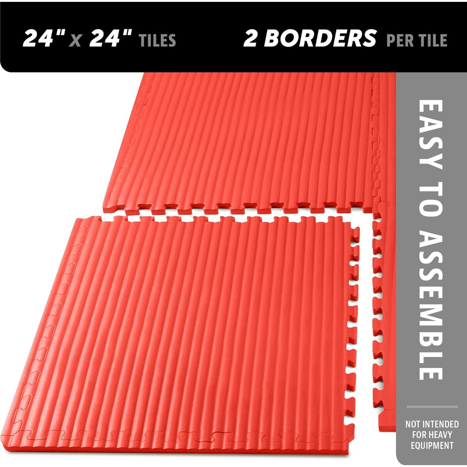 Tapete de Ejercicio Vendemos Mats EVA 61x61cm Rojo 1.9cm