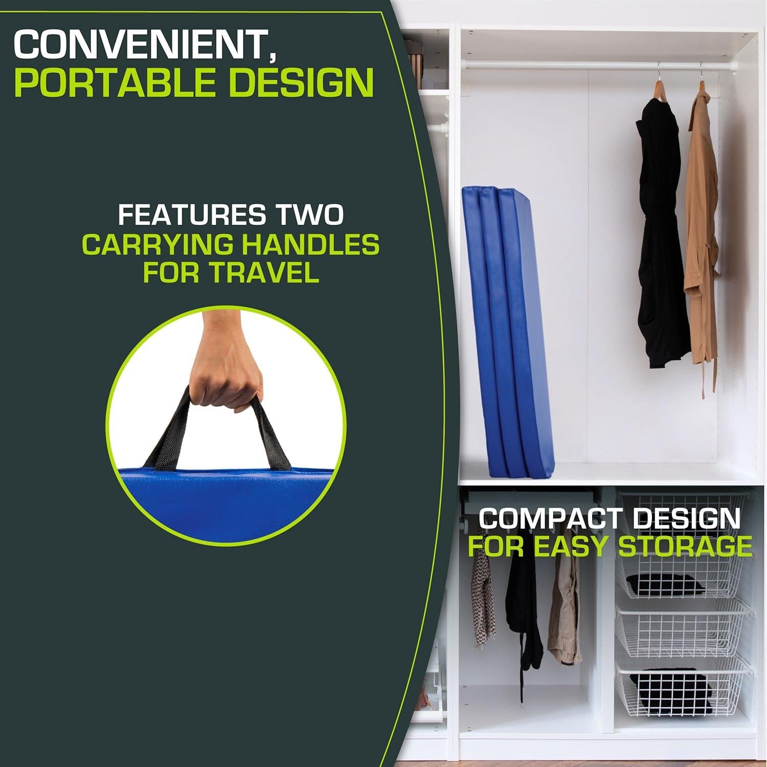 Colchoneta de Ejercicio Plegable ProsourceFit Tri-Fold 182.88x121.92cm Azul