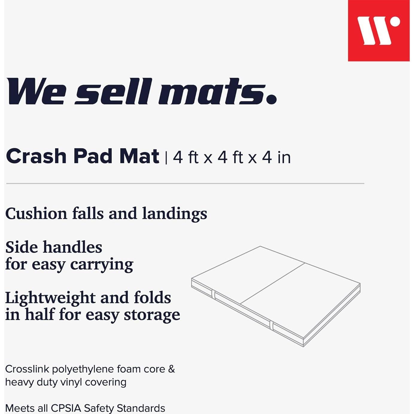 Colchoneta de Gimnasia Bi-Folding Vendemos Mats 4'x8' Gruesa