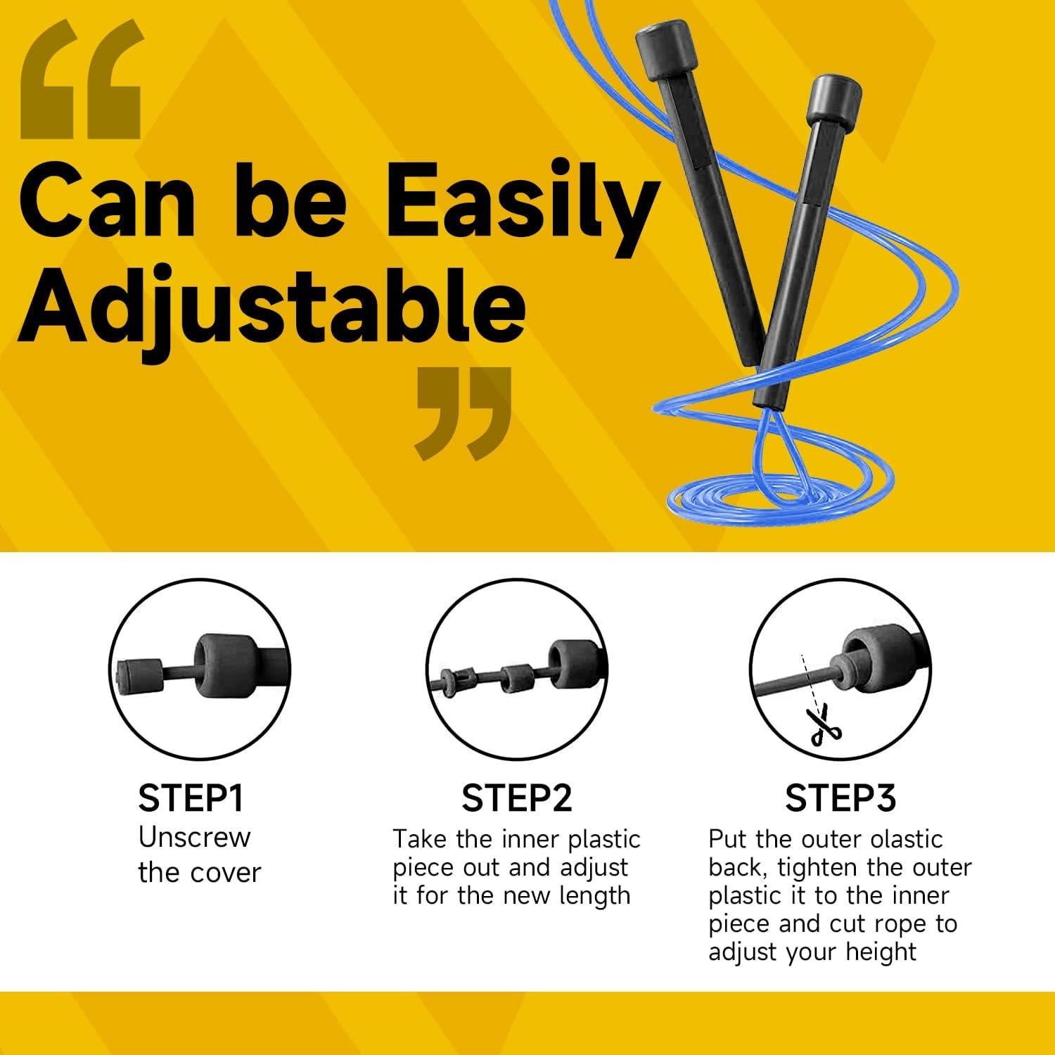 Cuerdas de Saltar Ajustables AIO EYEUY - Paquete de 10 Unidades