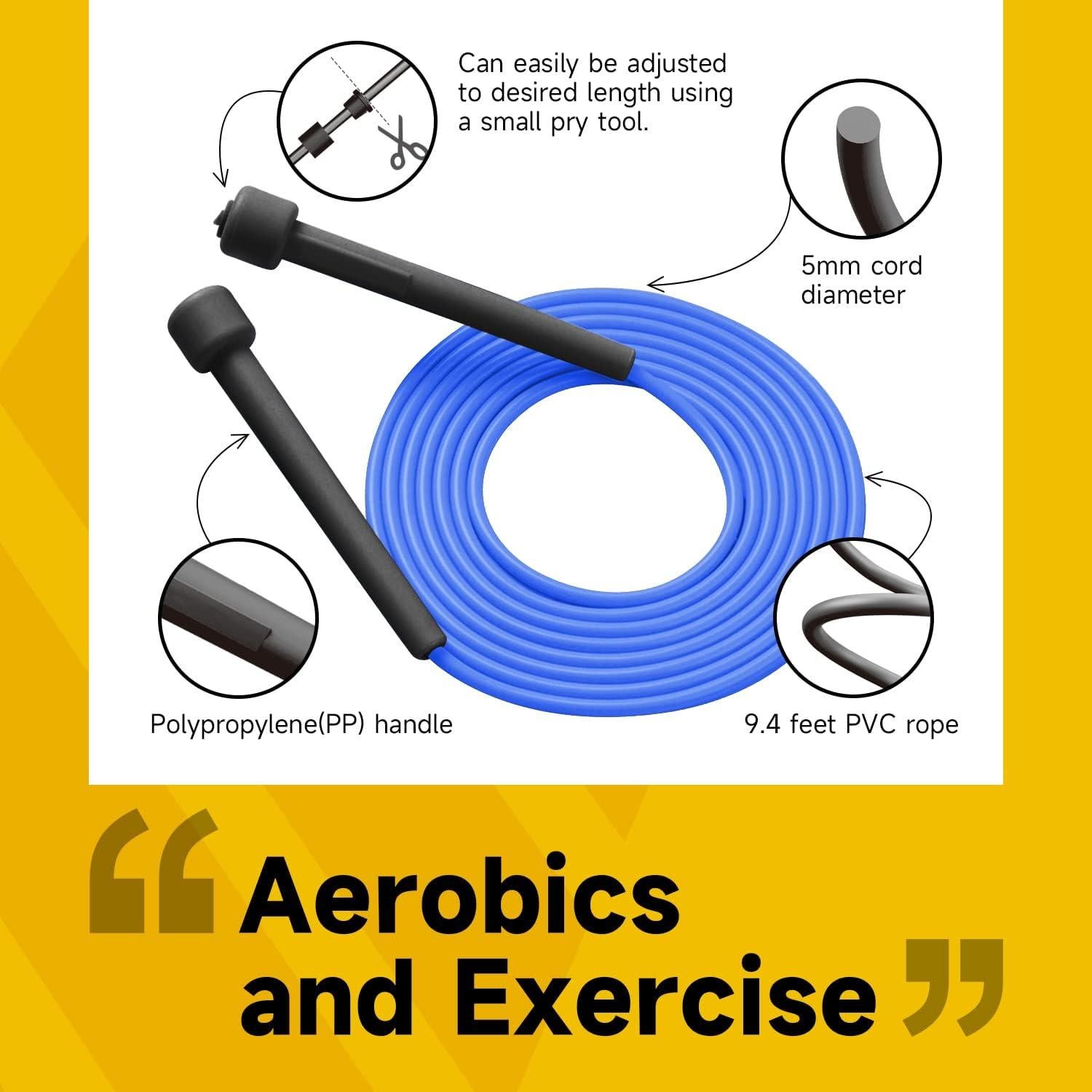 Cuerdas de Saltar Ajustables AIO EYEUY - Paquete de 10 Unidades