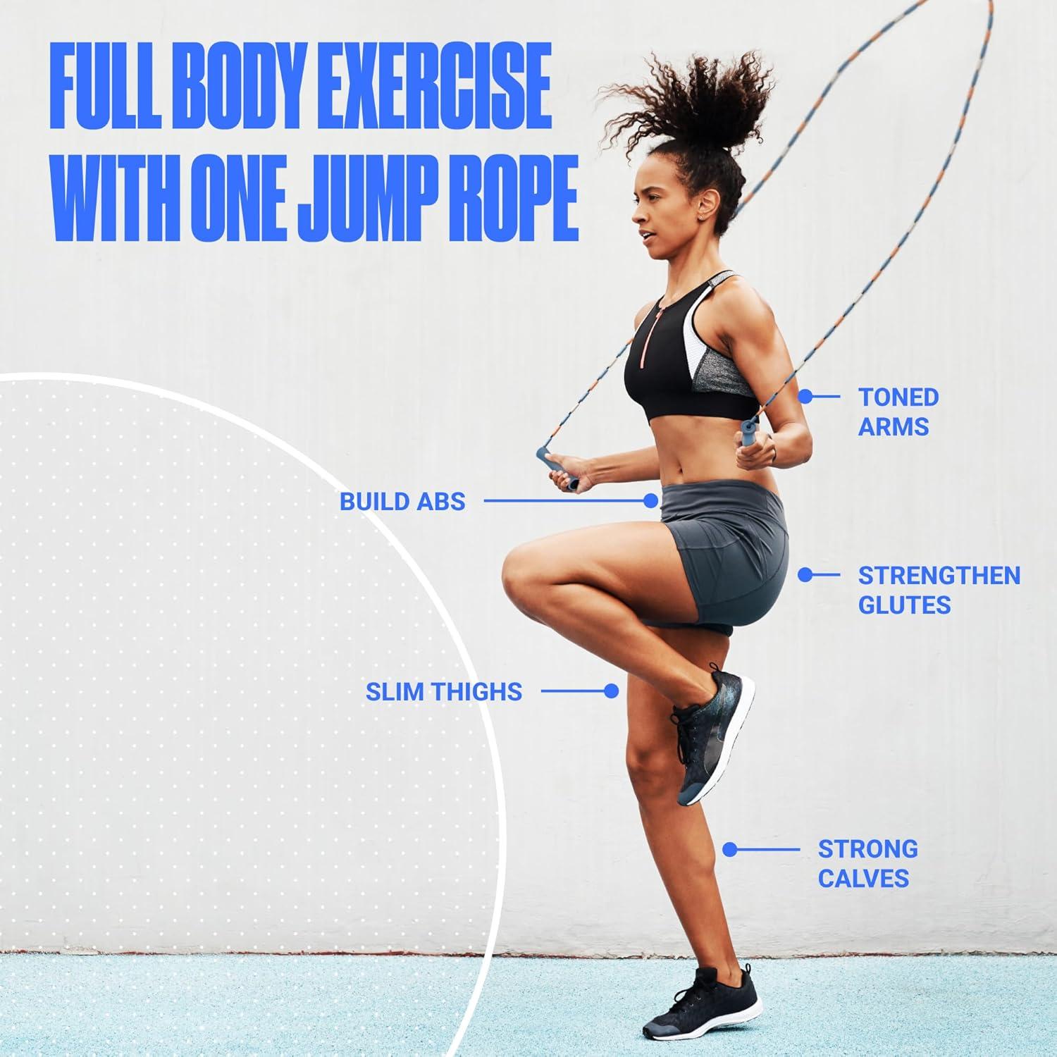 Cuerda de Salto Beaded Sportbit 3.25m Ajustable para Fitness