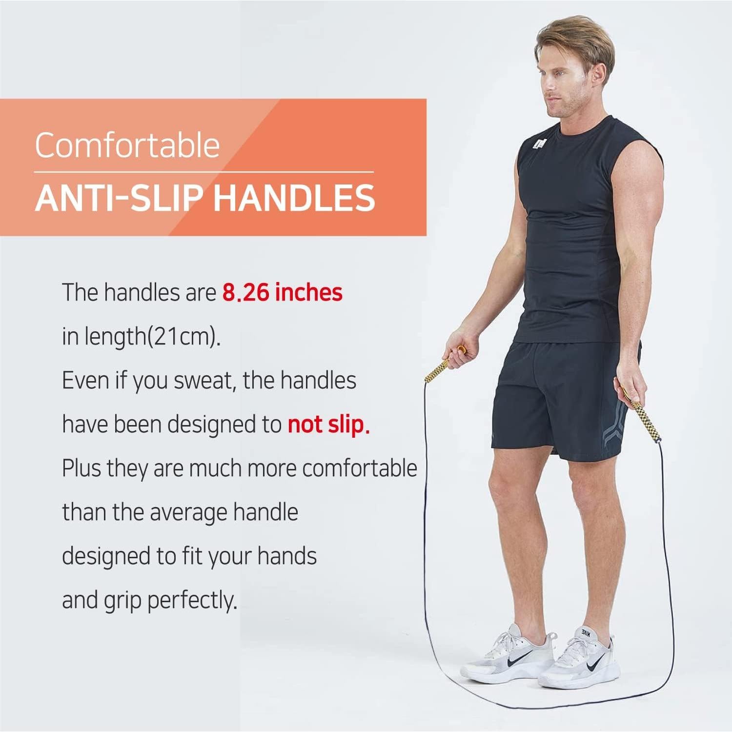 Cuerda de Saltar KSY JUMP ROPE Ajustable 260 cm Sin Enredos