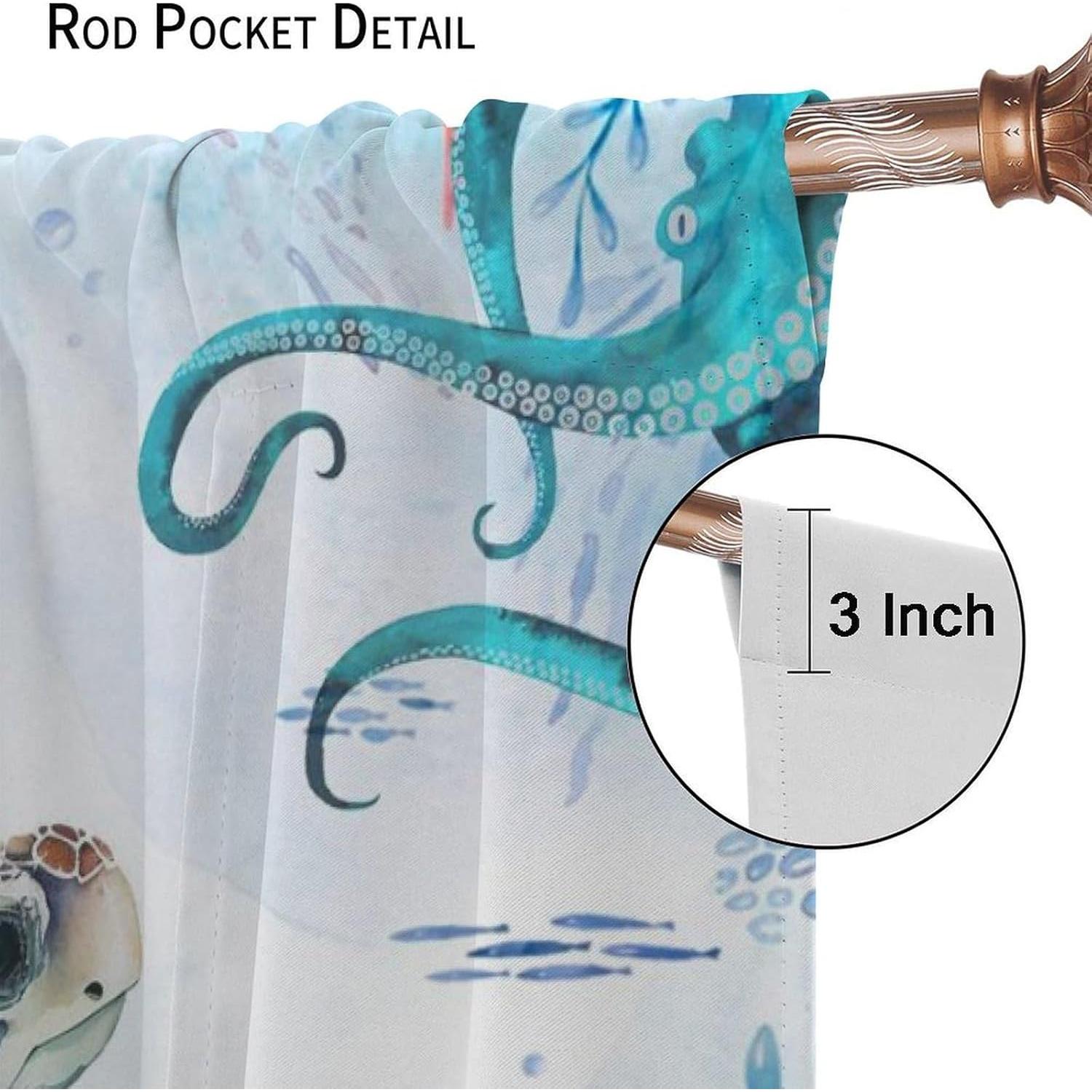 Cortinas AAVEUP Nauticas 2 Paneles 53x137 cm Opacas